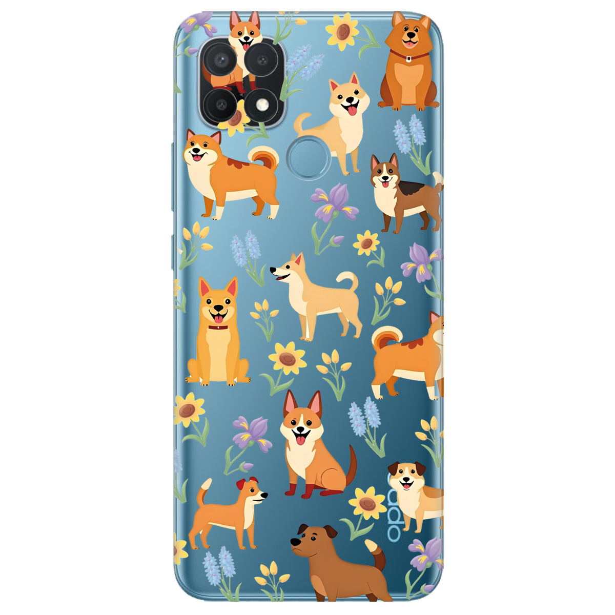 Чехол для Oppo A15s/ A15 Blooming Puppies - фото 1 Чехол для Oppo A15s/ A15 Blooming Puppies - фото 1 - Чехлы для телефонов