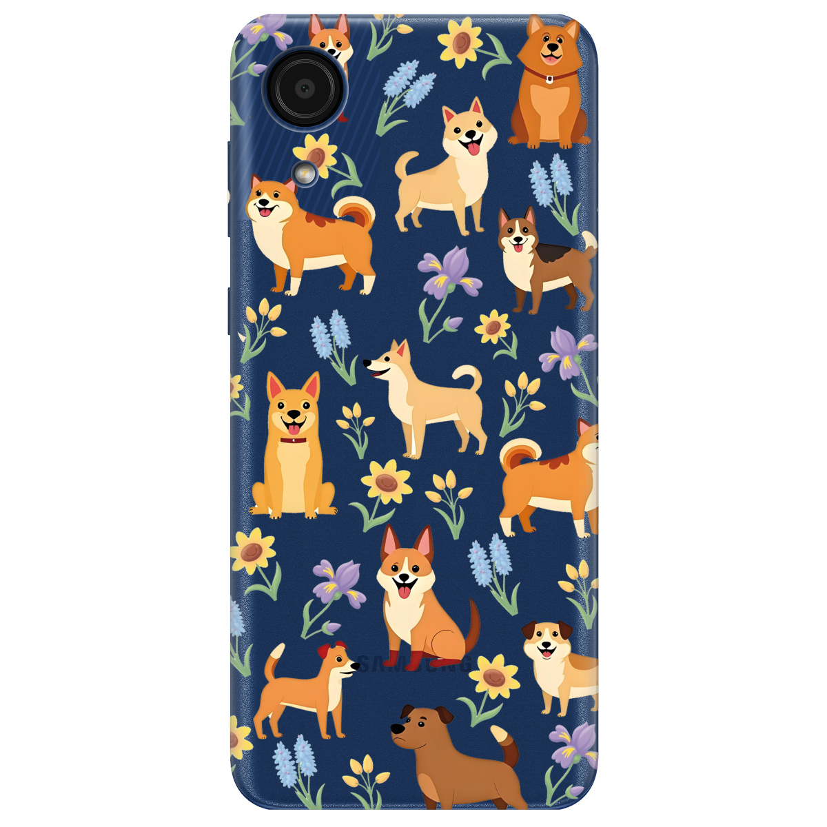 Чохол для Samsung Galaxy А03 Core Blooming Puppies - фото 1 - Чохли для телефонів