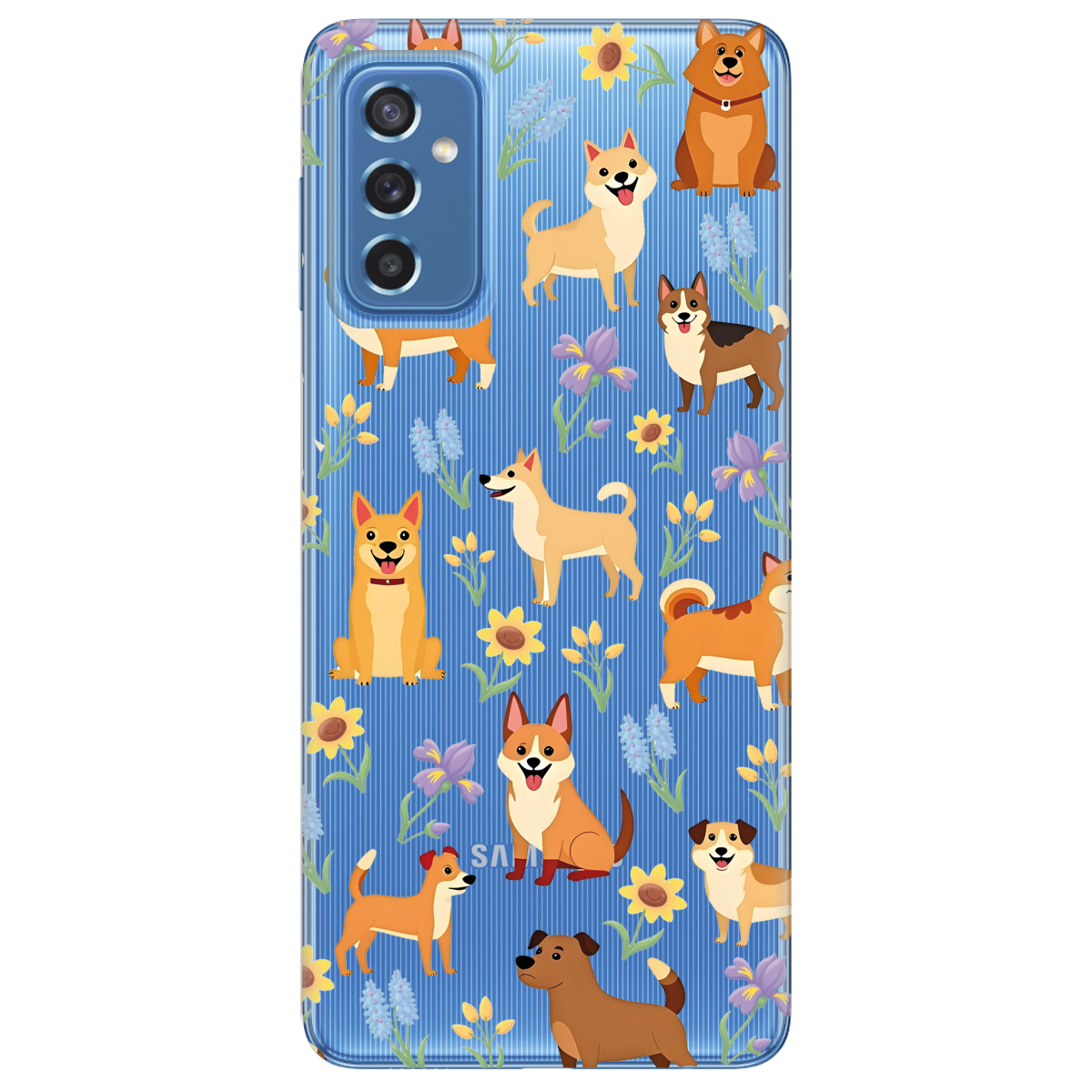 Чохол для Samsung Galaxy M52 Blooming Puppies - фото 1 - Чохли для телефонів