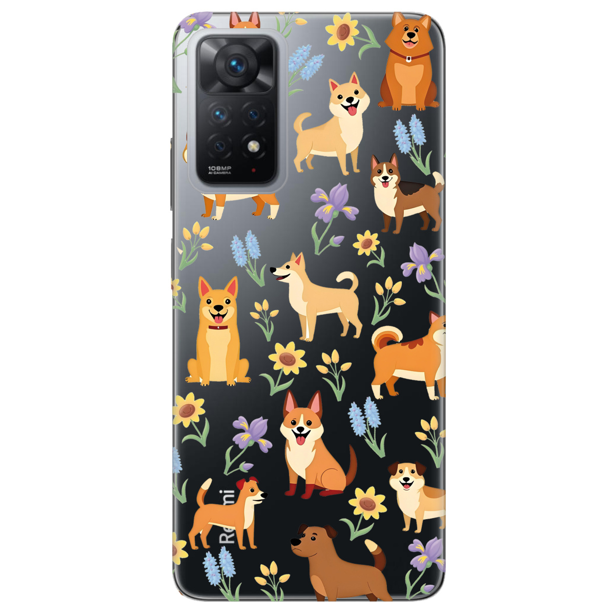 Чехол для Xiaomi Redmi Note 11 Pro Blooming Puppies - фото 1 - Чехлы для телефонов