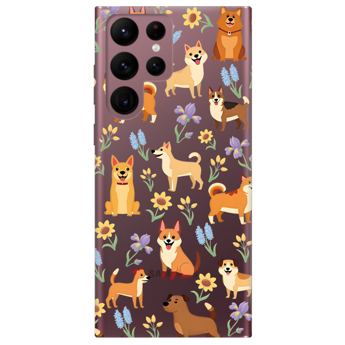 Чохол для Samsung Galaxy S22 Ultra Blooming Puppies - фото 1 Чохол для Samsung Galaxy S22 Ultra Blooming Puppies - фото 1 - Чохли для телефонів