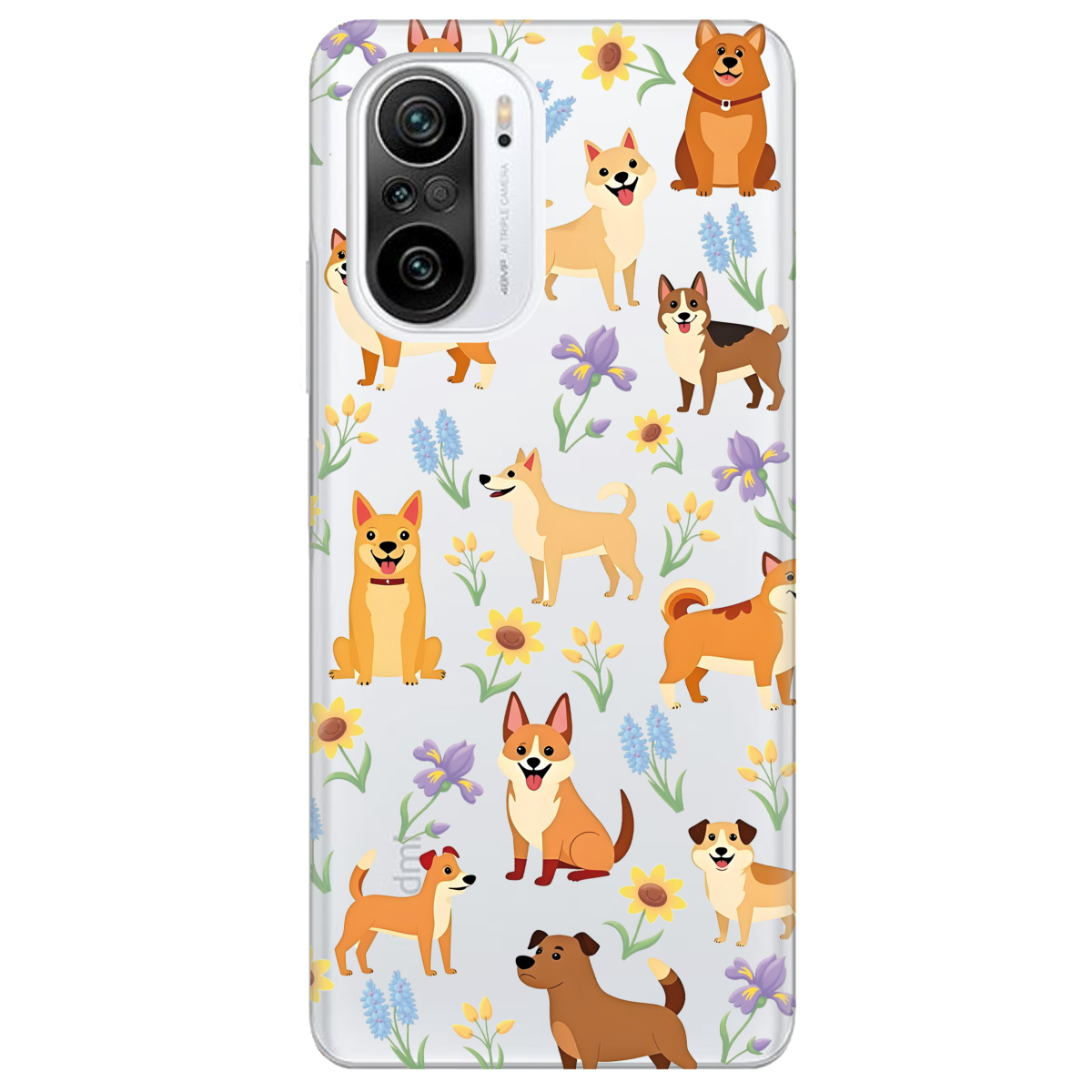 Чохол для Xiaomi Poco F3 Blooming Puppies - фото 1 Чохол для Xiaomi Poco F3 Blooming Puppies - фото 1 - Чохли для телефонів