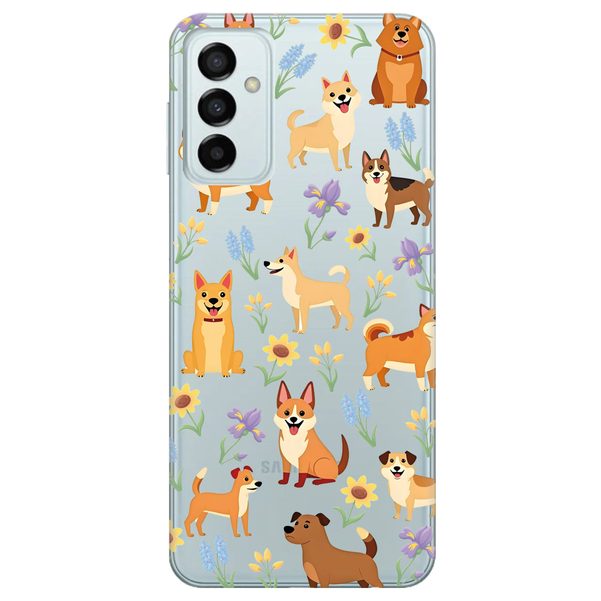 Чохол для Samsung Galaxy M13 4G Blooming Puppies - фото 1 - Чохли для телефонів