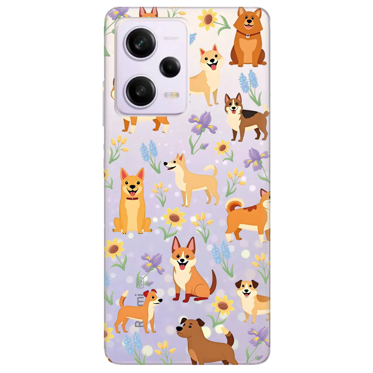 Чехол для Xiaomi Redmi Note 12 Pro 5G Blooming Puppies - фото 1 Чехол для Xiaomi Redmi Note 12 Pro 5G Blooming Puppies - фото 1 - Чехлы для телефонов