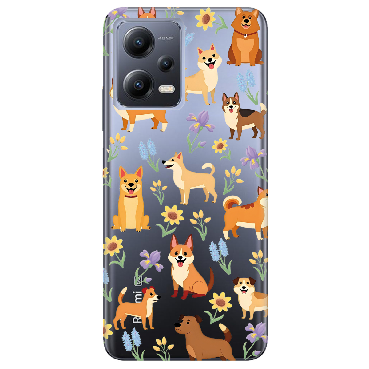 Чохол для Xiaomi Redmi Note 12 5G Blooming Puppies - фото 1 - Чохли для телефонів