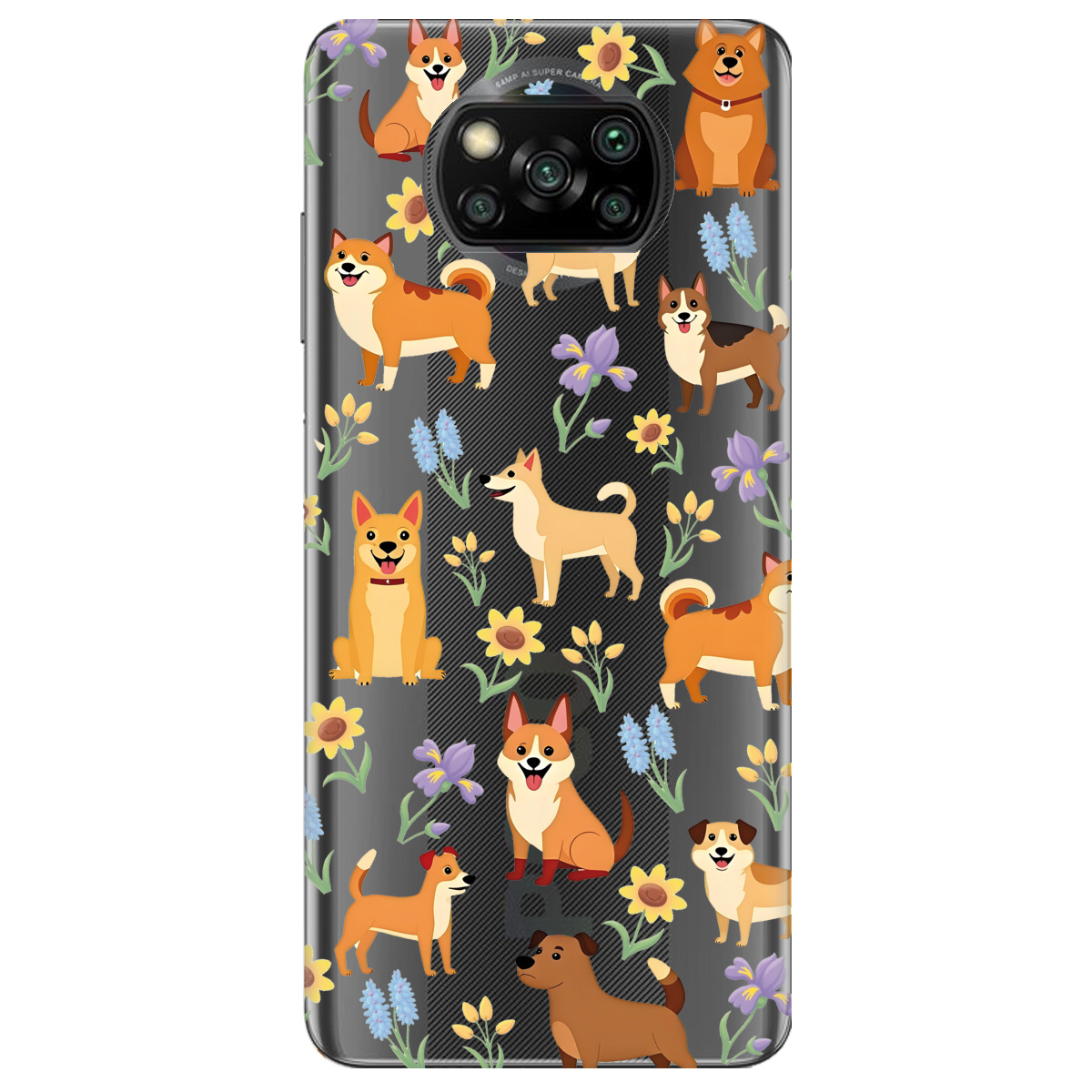 Чехол для Xiaomi Poco X3 Pro Blooming Puppies - фото 1 - Чехлы для телефонов