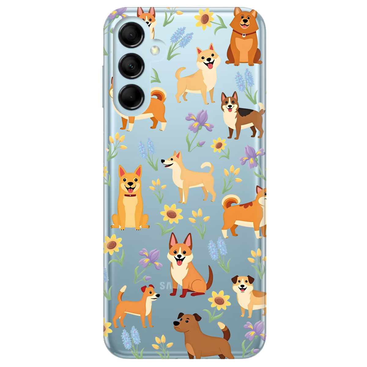 Чехол для Samsung Galaxy M14 5G Blooming Puppies - фото 1 - Чехлы для телефонов