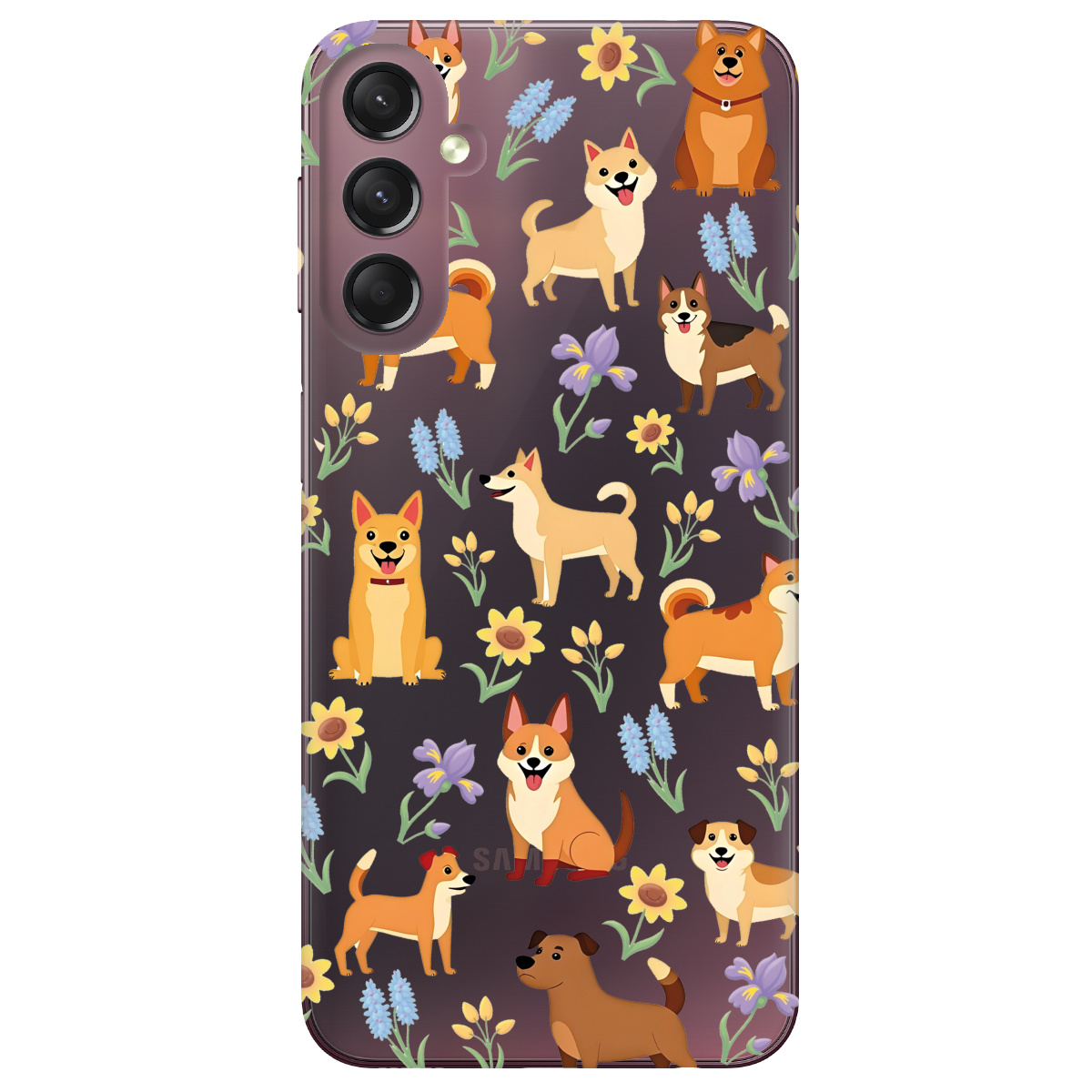 Чехол для Samsung Galaxy A05s Blooming Puppies - фото 1 - Чехлы для телефонов