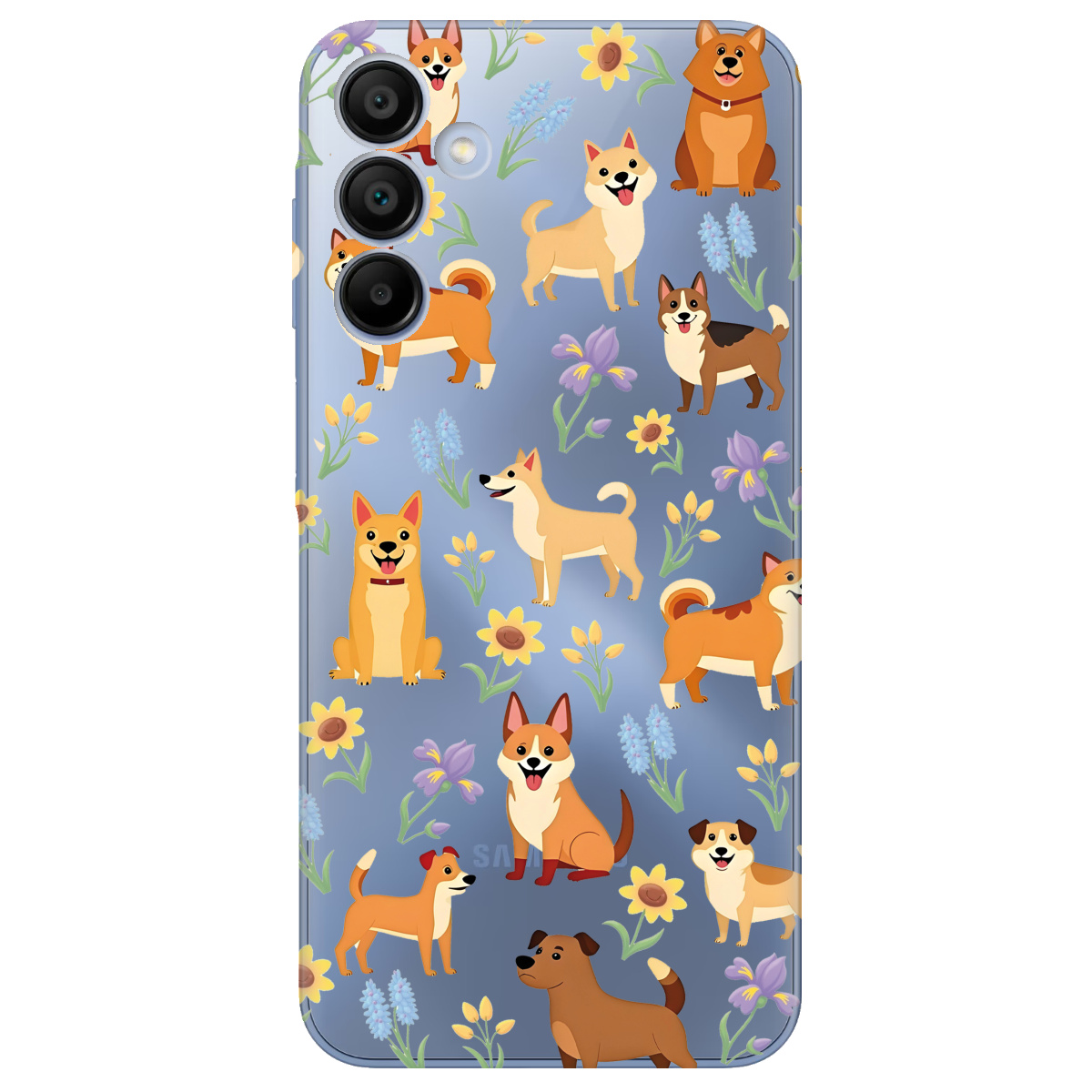 Чехол для Samsung Galaxy A15 Blooming Puppies - фото 1 - Чехлы для телефонов