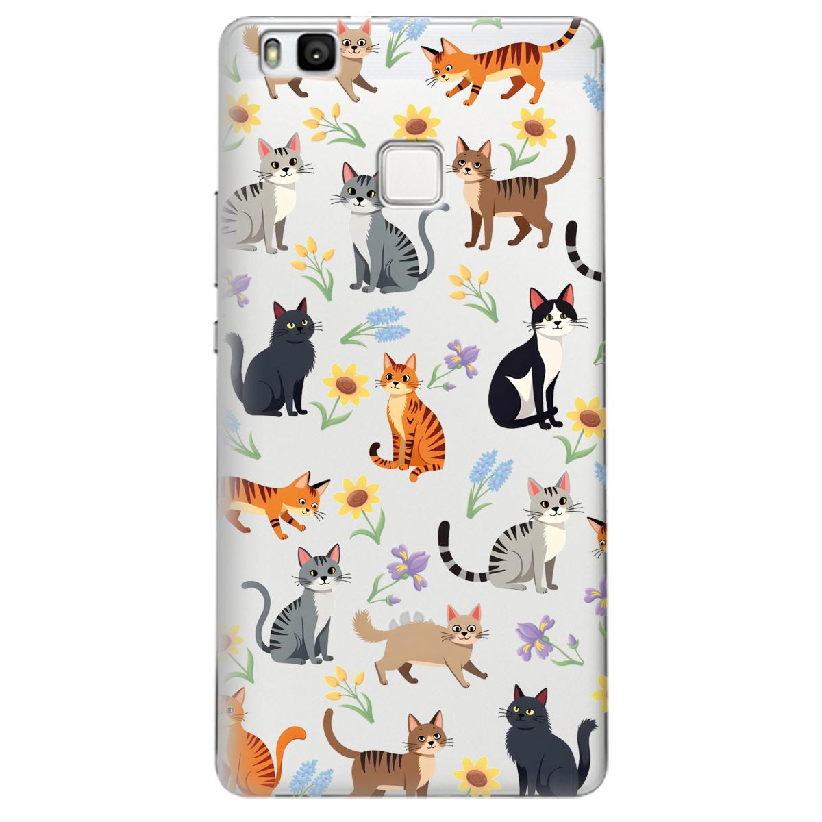 Чохол для Huawei P9 Lite Blooming Kittens - фото 1 Чохол для Huawei P9 Lite Blooming Kittens - фото 1 - Чохли для телефонів