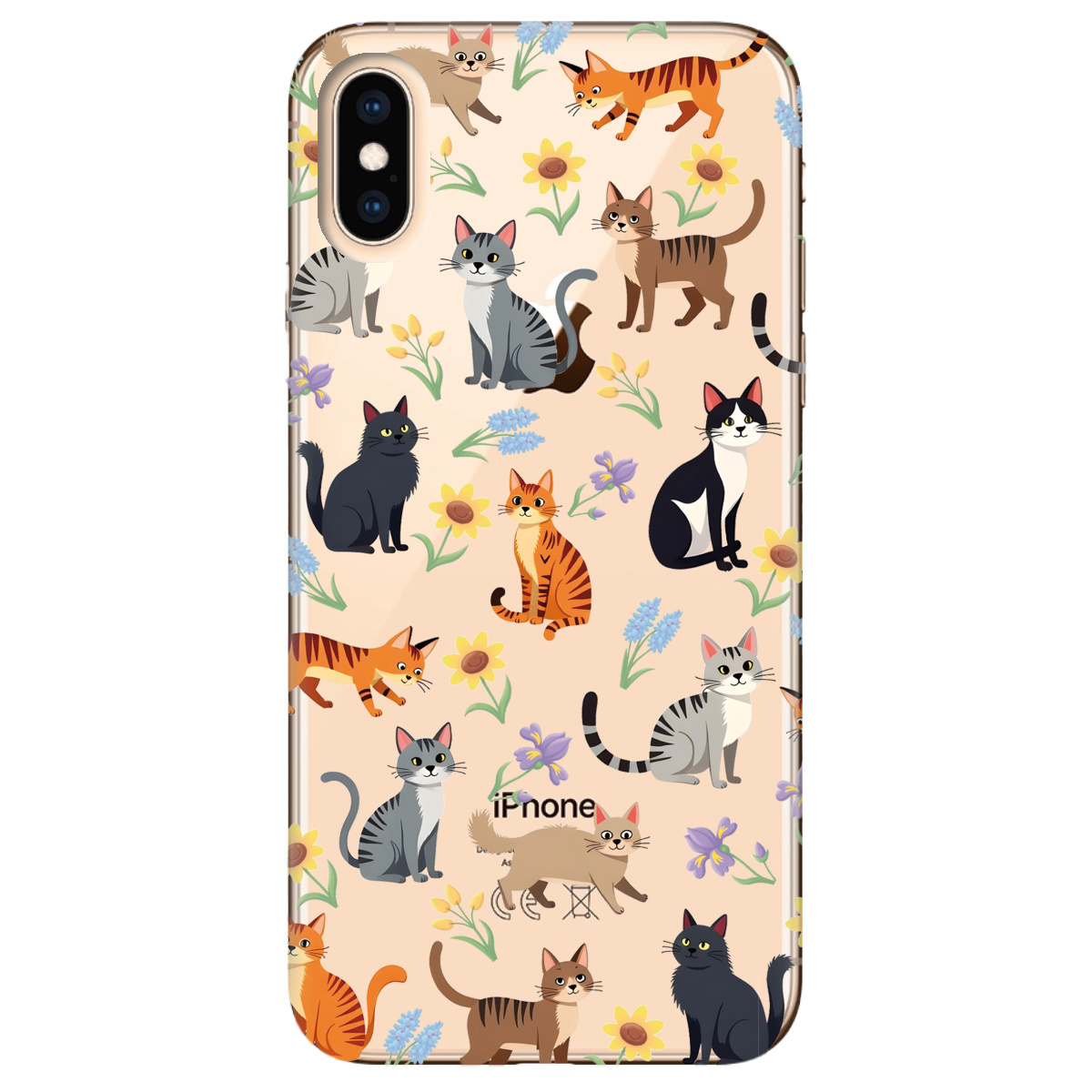 Чохол для Apple iPhone X Blooming Kittens - фото 1 - Чохли для телефонів