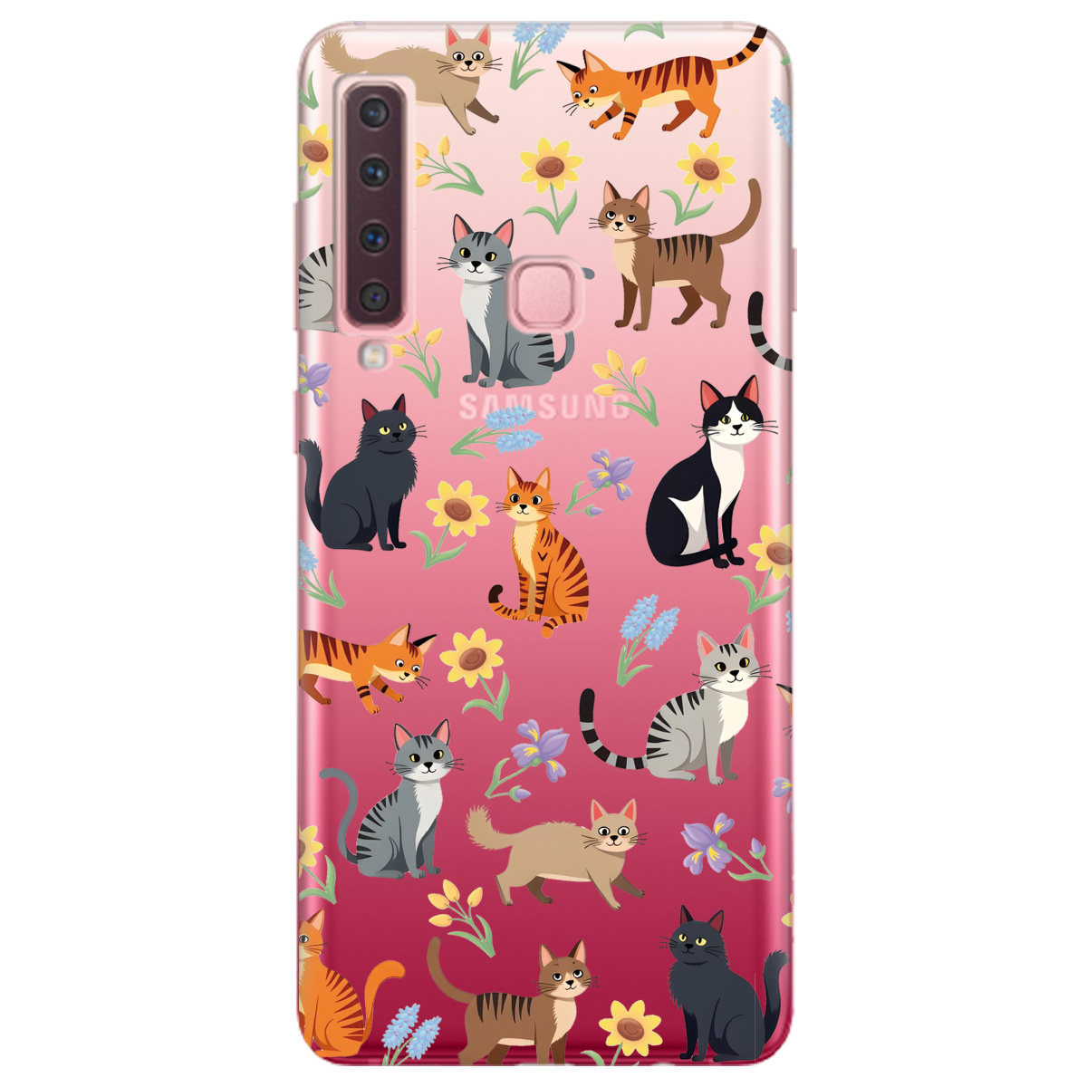 Чехол для Samsung Galaxy A9 2018 Blooming Kittens - фото 1 - Чехлы для телефонов