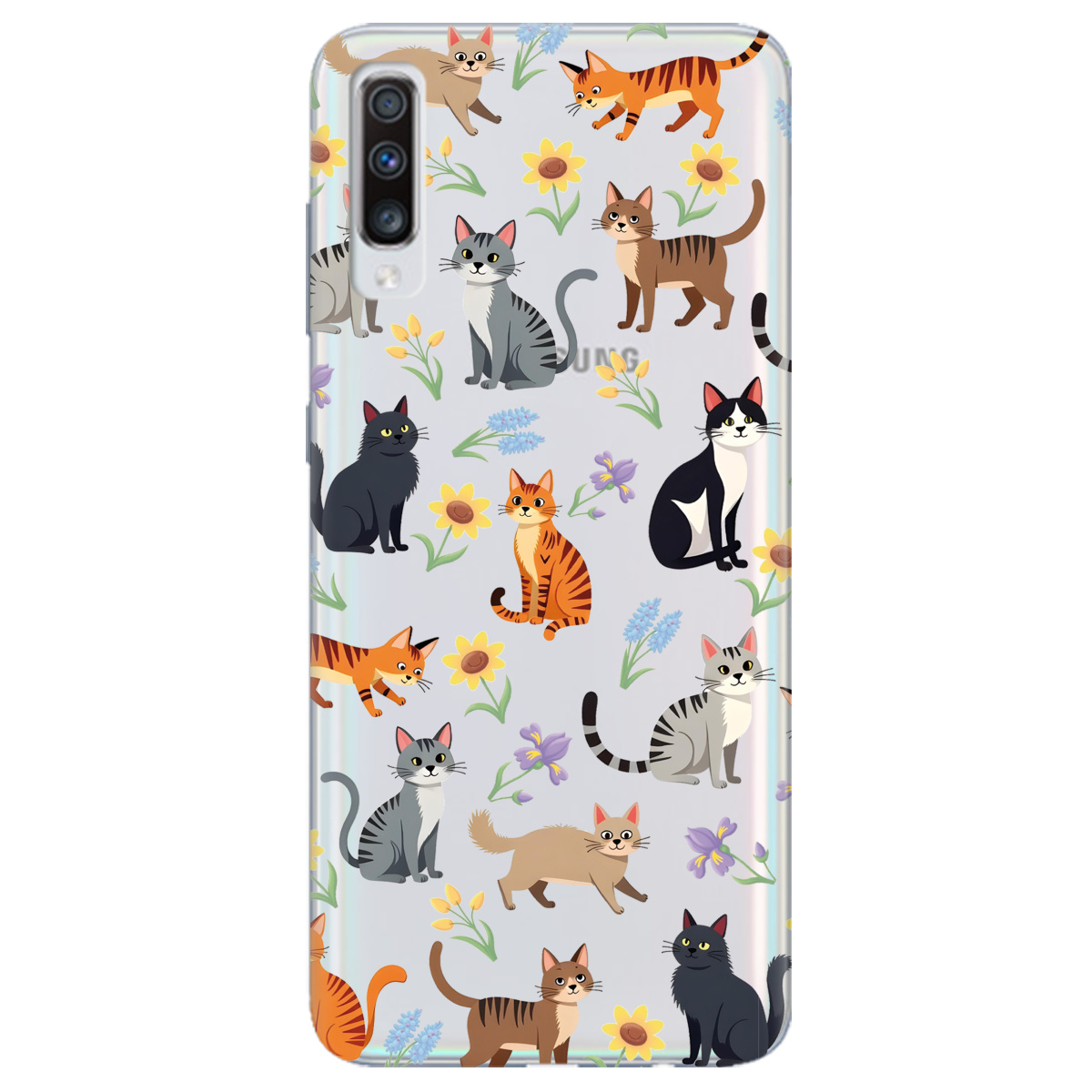 Чохол для Samsung Galaxy A70 Blooming Kittens - фото 1 Чохол для Samsung Galaxy A70 Blooming Kittens - фото 1 - Чохли для телефонів