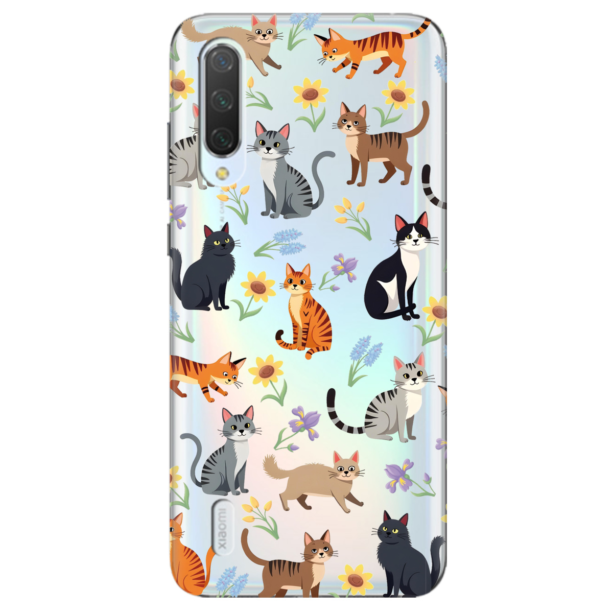 Чехол для Xiaomi Mi 9 Lite Blooming Kittens - фото 1 Чехол для Xiaomi Mi 9 Lite Blooming Kittens - фото 1 - Чехлы для телефонов