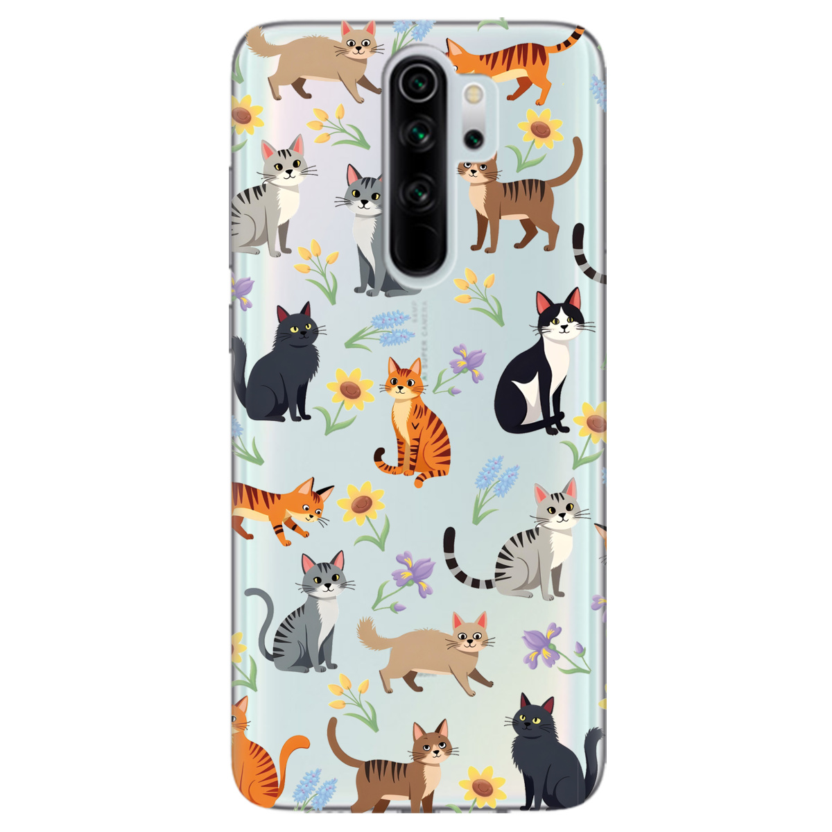 Чехол для Xiaomi Redmi Note 8 Pro Blooming Kittens - фото 1 - Чехлы для телефонов