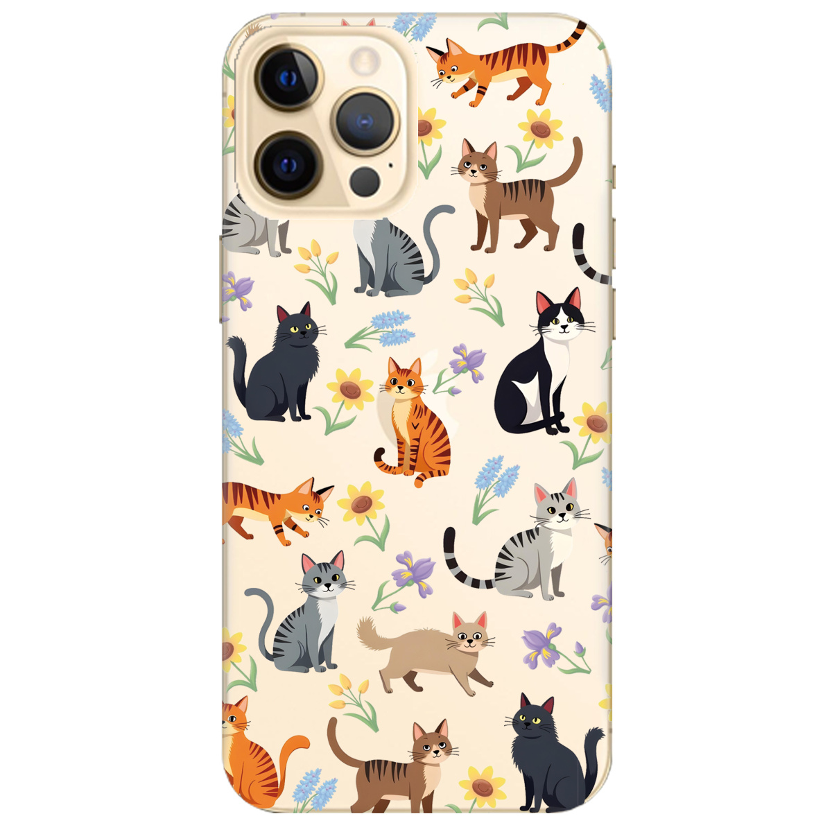 Чохол для Apple iPhone 12 Pro Max Blooming Kittens - фото 1 - Чохли для телефонів