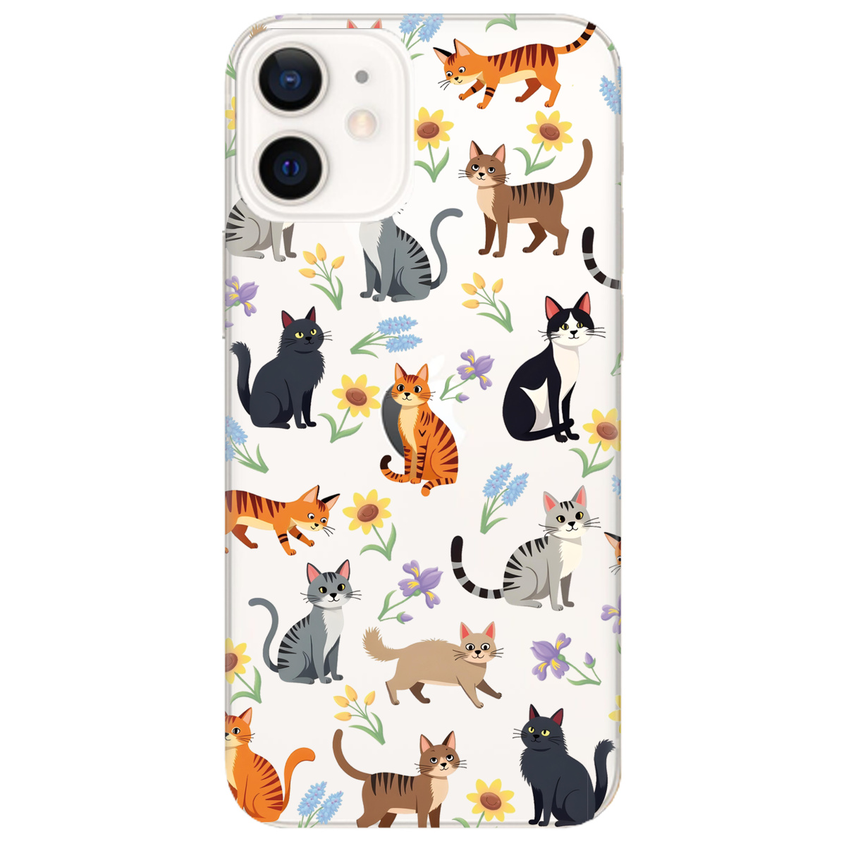 Чехол для Apple iPhone 12 Blooming Kittens - фото 1 Чехол для Apple iPhone 12 Blooming Kittens - фото 1 - Чехлы для телефонов