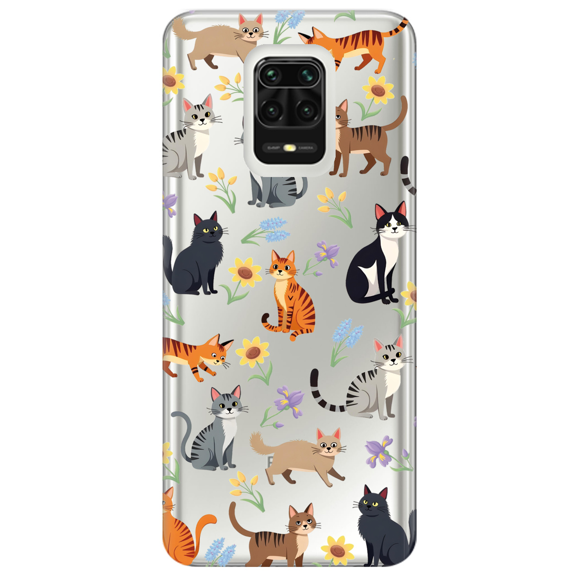 Чохол для Xiaomi Redmi Note 9 Pro Blooming Kittens - фото 1 - Чохли для телефонів