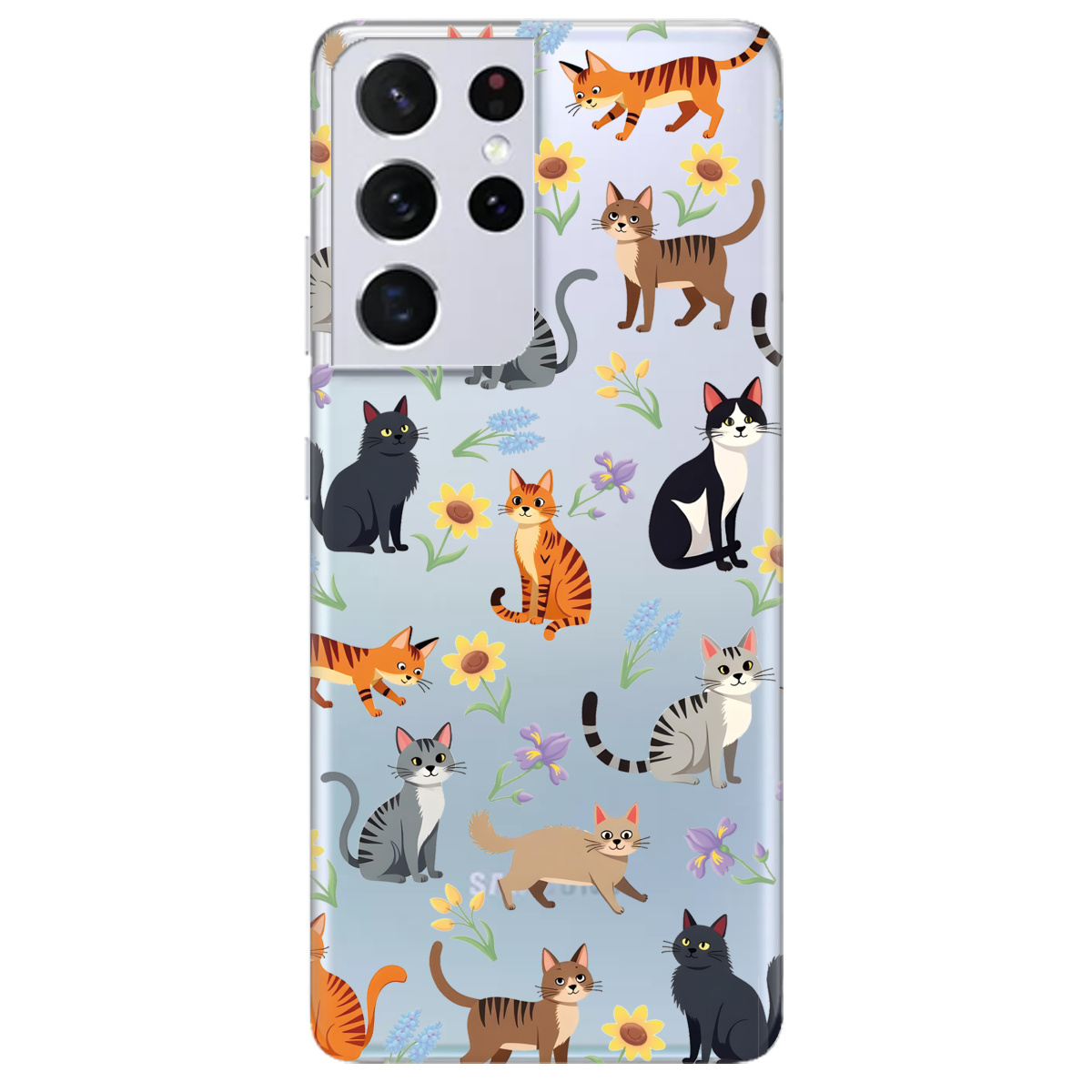Чохол для Samsung Galaxy S21 Ultra Blooming Kittens - фото 1 Чохол для Samsung Galaxy S21 Ultra Blooming Kittens - фото 1 - Чохли для телефонів