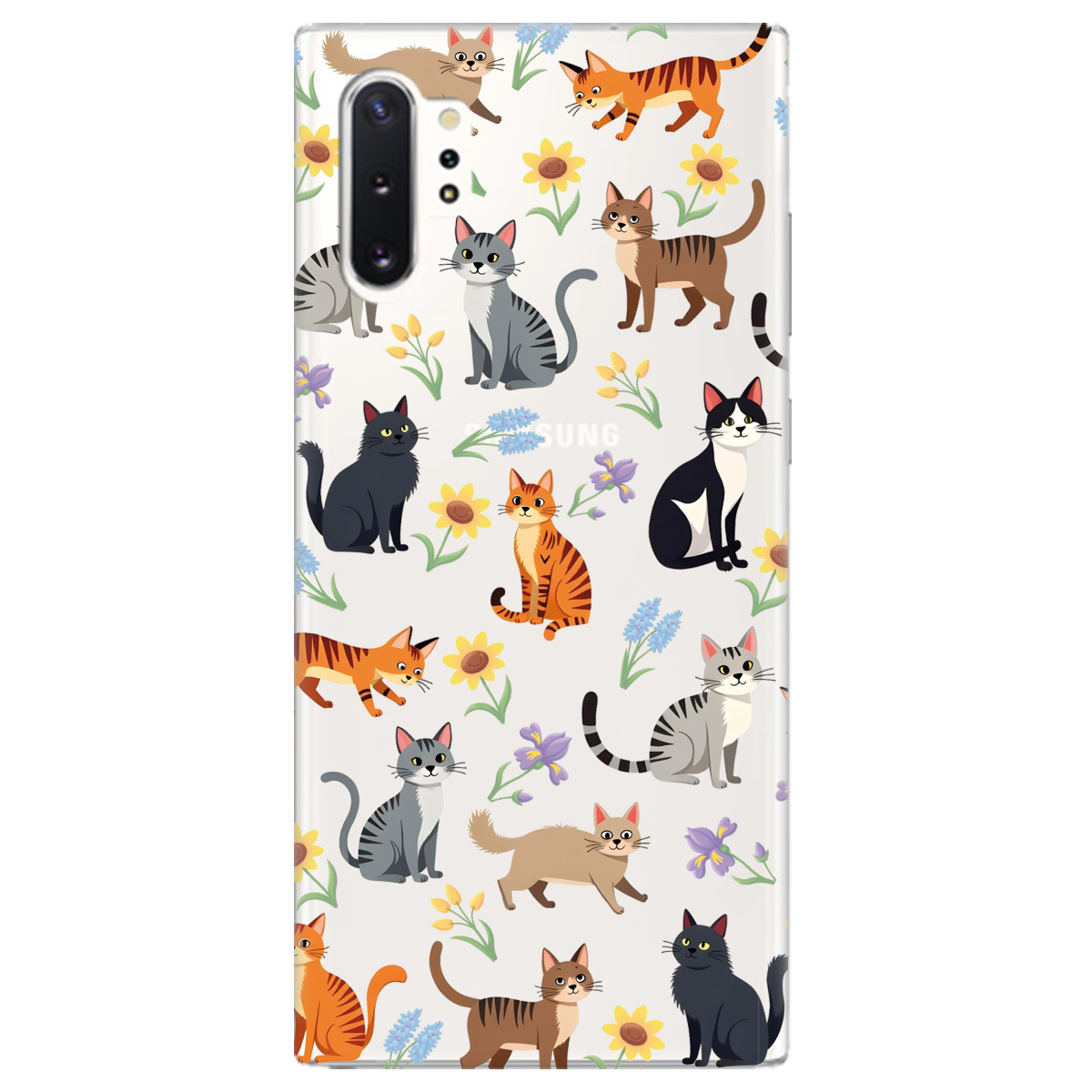 Чехол для Samsung Galaxy Note 10 Plus Blooming Kittens - фото 1 - Чехлы для телефонов