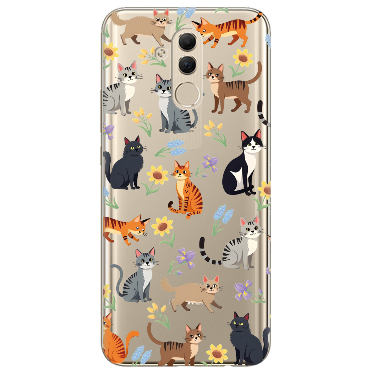 Чехол для Huawei Mate 20 Lite Blooming Kittens - фото 1 Чехол для Huawei Mate 20 Lite Blooming Kittens - фото 1 - Чехлы для телефонов