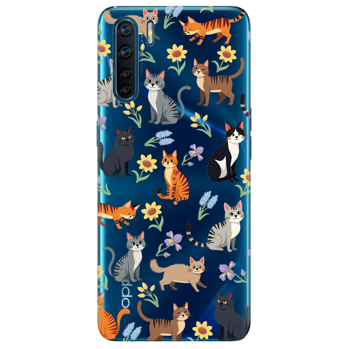 Чехол для Oppo Reno 3 Blooming Kittens - фото 1 - Чехлы для телефонов
