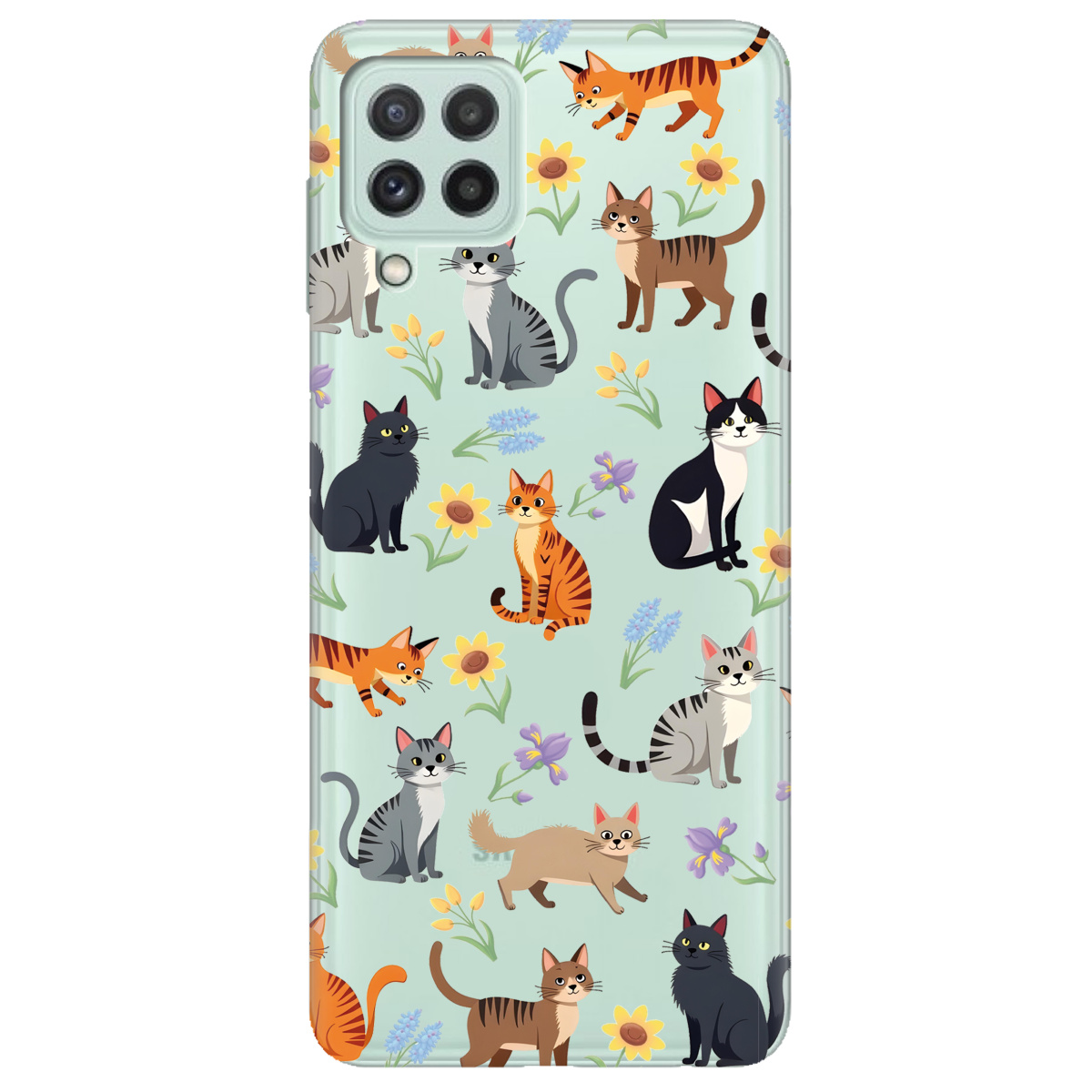 Чехол для Samsung Galaxy A22 4G Blooming Kittens - фото 1 - Чехлы для телефонов