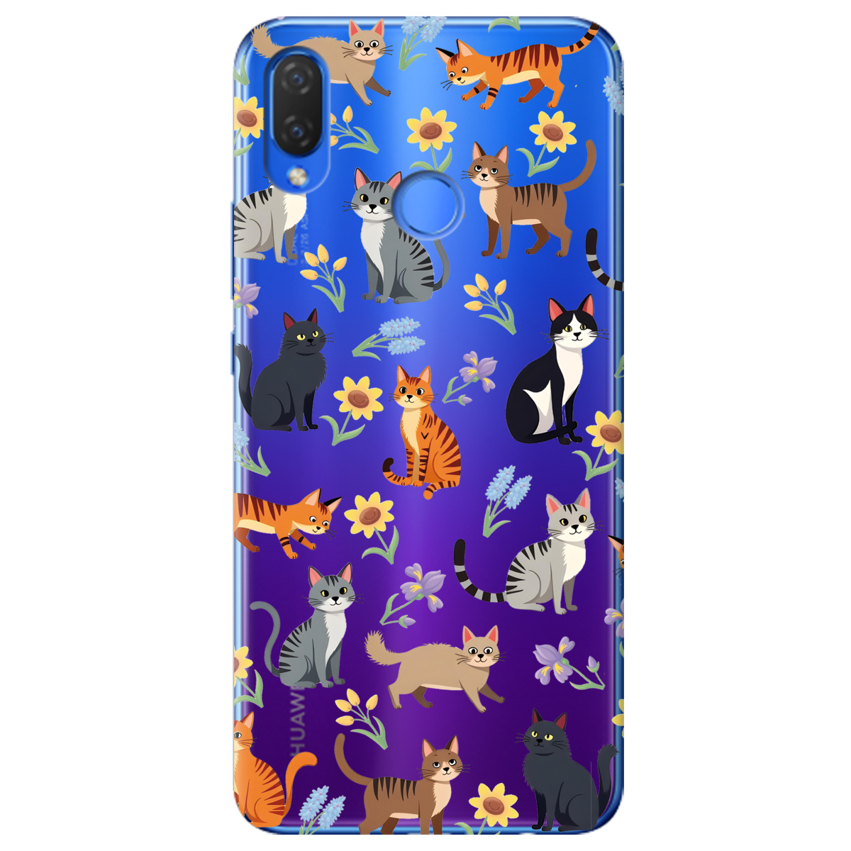 Чехол для Huawei P Smart Plus Blooming Kittens - фото 1 - Чехлы для телефонов