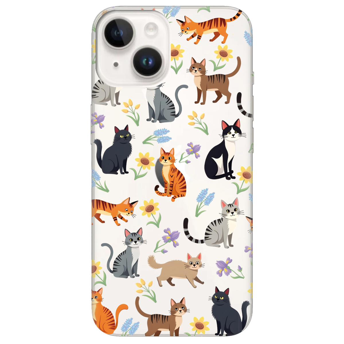 Чехол для Apple iPhone 14 Plus Blooming Kittens - фото 1 - Чехлы для телефонов