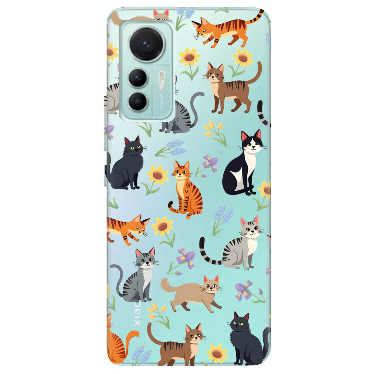 Чехол для Xiaomi 12 Lite Blooming Kittens - фото 1 - Чехлы для телефонов