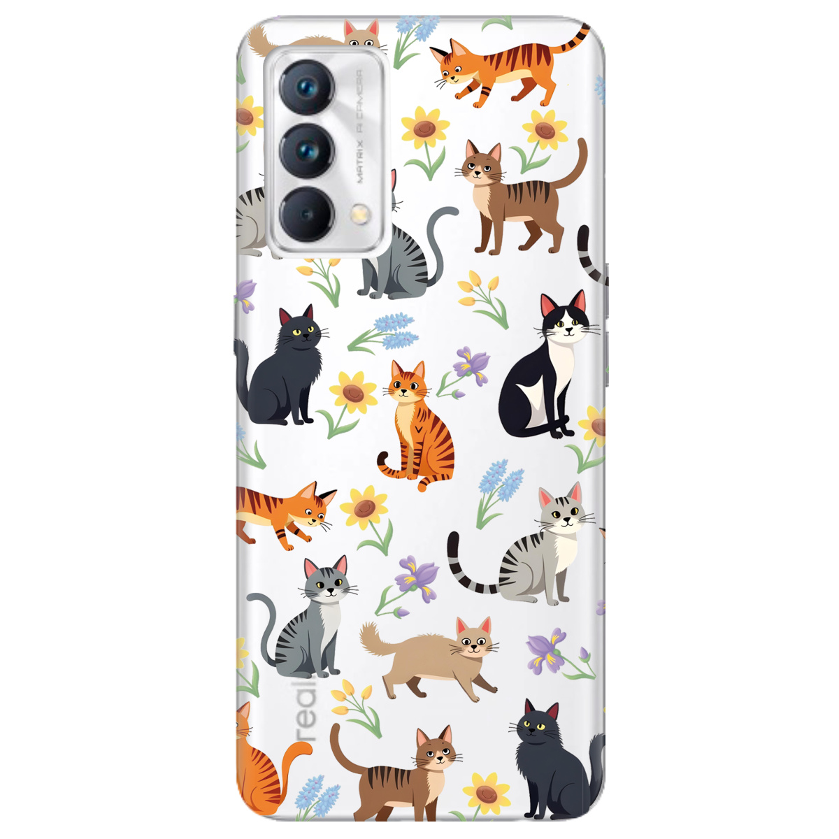 Чехол для Realme GT Master Blooming Kittens - фото 1 - Чехлы для телефонов