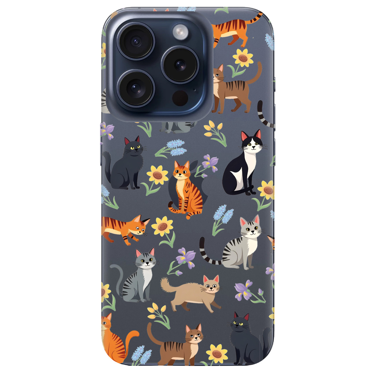 Чехол для Apple iPhone 15 Pro Blooming Kittens - фото 1 Чехол для Apple iPhone 15 Pro Blooming Kittens - фото 1 - Чехлы для телефонов