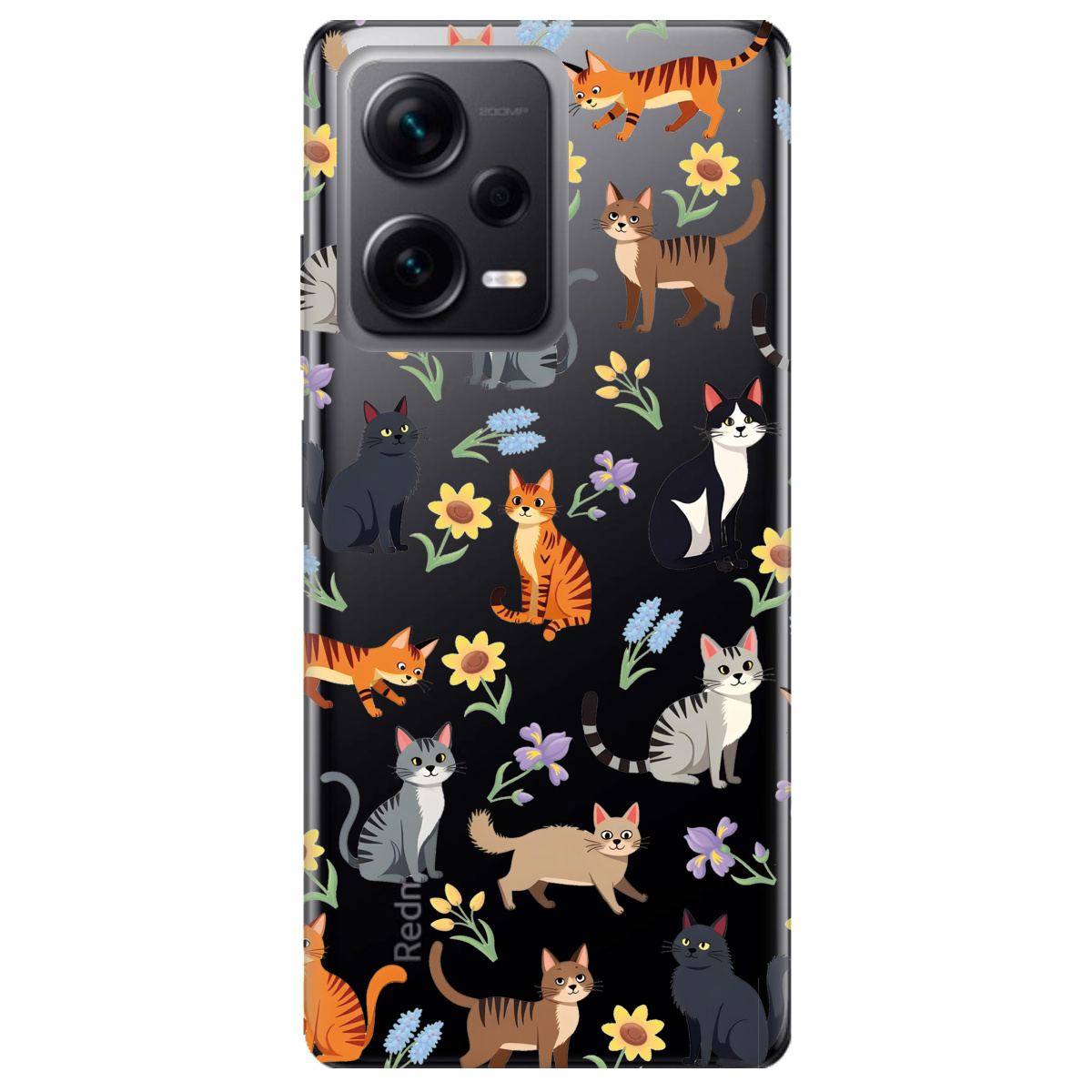 Чехол для Xiaomi Redmi Note 12 Pro + 5G Blooming Kittens - фото 1 - Чехлы для телефонов