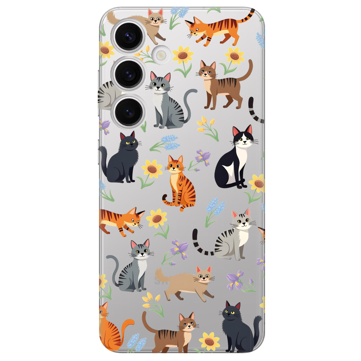 Чехол для Samsung Galaxy S24 Blooming Kittens - фото 1 - Чехлы для телефонов