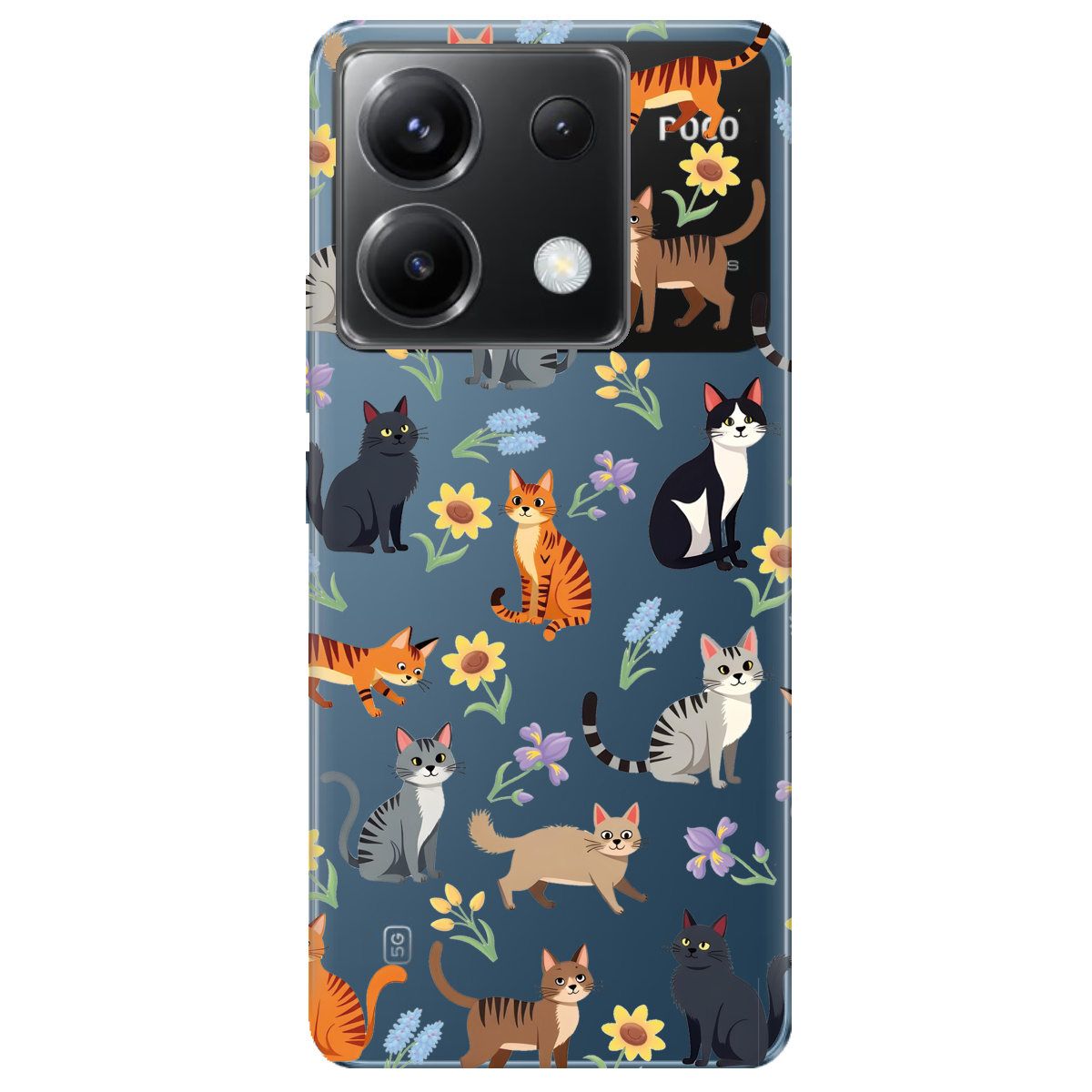 Чохол для Xiaomi Poco X6 Blooming Kittens - фото 1 - Чохли для телефонів