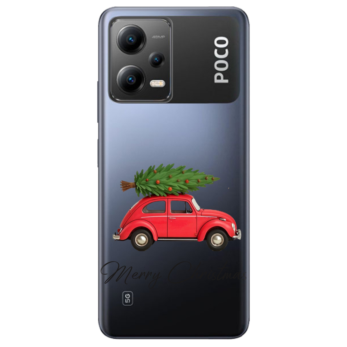 Чохол для Xiaomi Poco X5 5G Christmas on Wheels - фото 1 Чохол для Xiaomi Poco X5 5G Christmas on Wheels - фото 1 - Чохли для телефонів