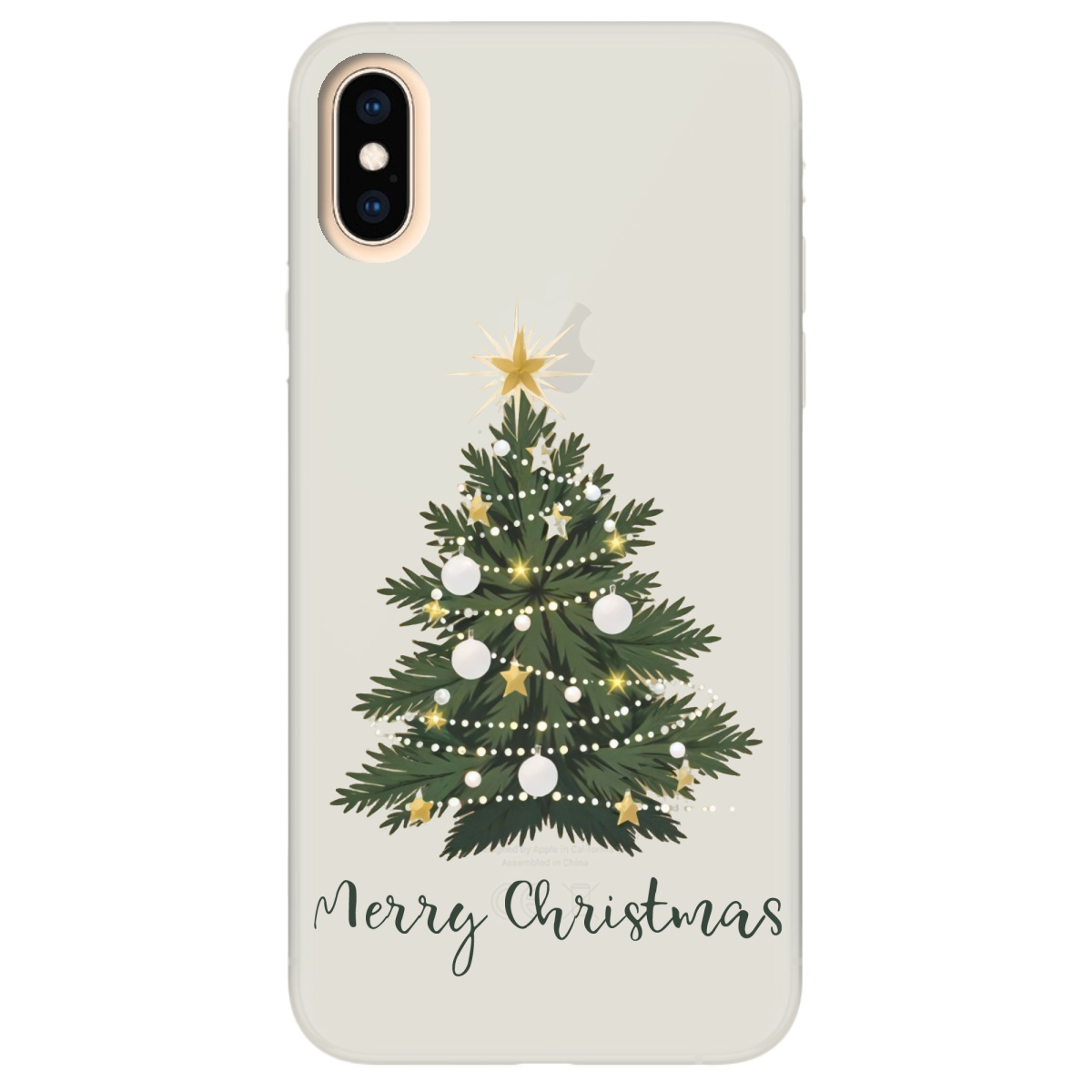 Чехол для Apple iPhone X полупрозрачный матовый soft touch Christmas Serenity - фото 1 - Чехлы для телефонов