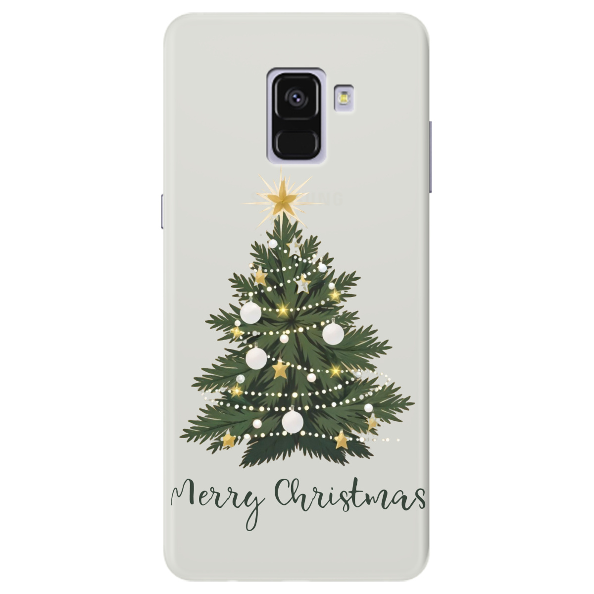 Чохол для Samsung Galaxy A8 2018 напівпрозорий матовий soft touch Christmas Serenity - фото 1 - Чохли для телефонів