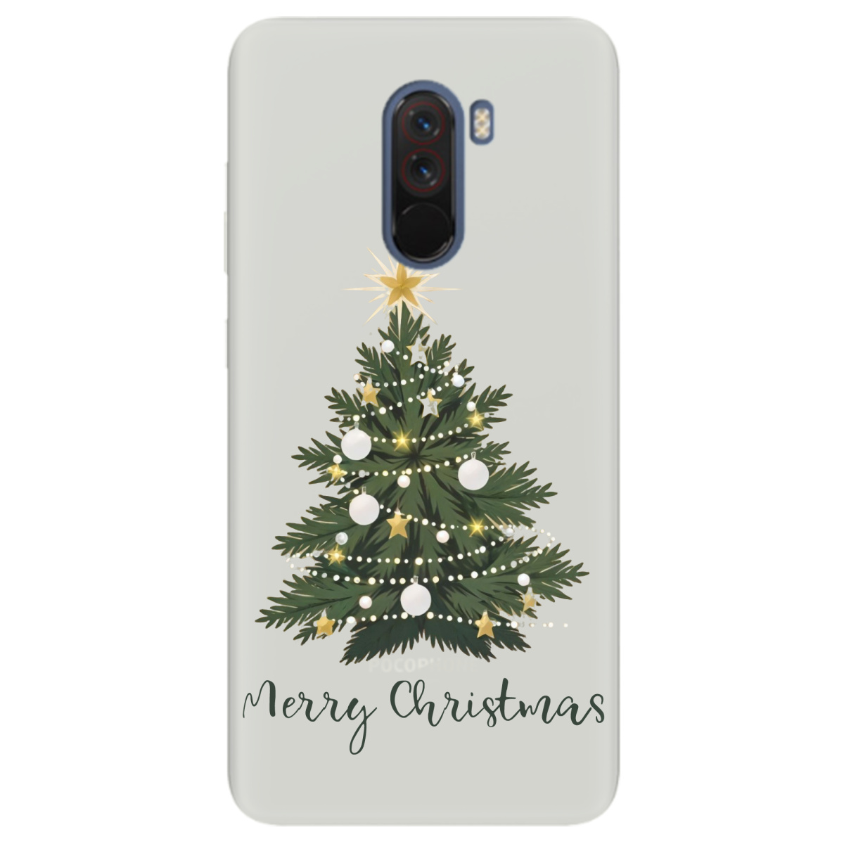 Чехол для Xiaomi Pocophone F1 полупрозрачный матовый soft touch Christmas Serenity - фото 1 - Чехлы для телефонов