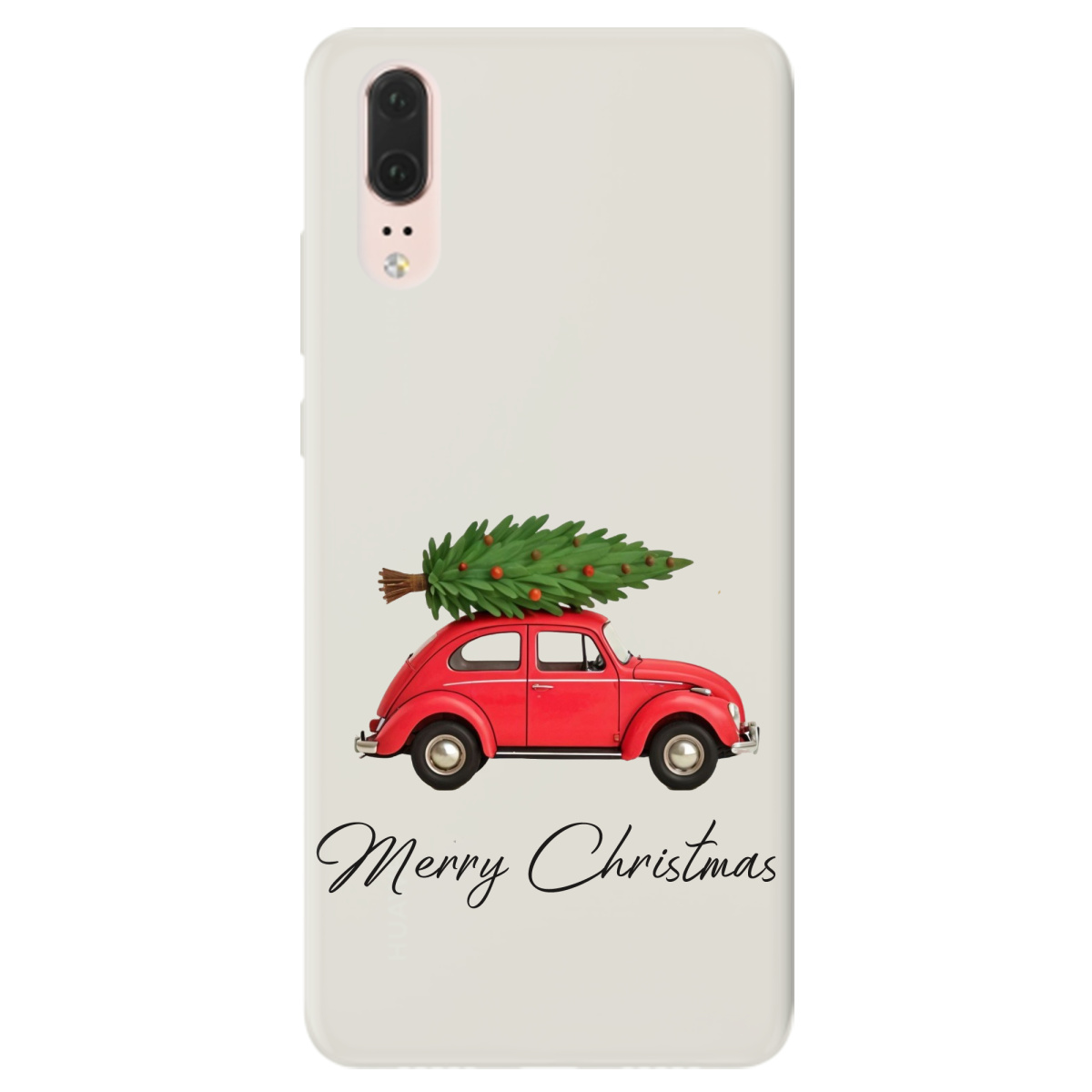 Чехол для Huawei P20 полупрозрачный матовый soft touch Christmas on Wheels - фото 1 Чехол для Huawei P20 полупрозрачный матовый soft touch Christmas on Wheels - фото 1 - Чехлы для телефонов