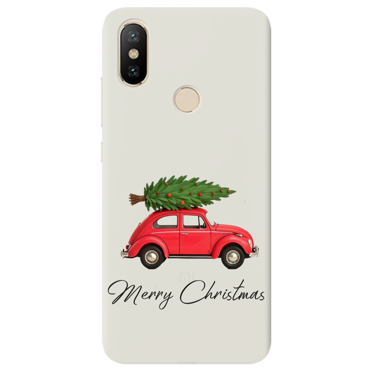 Чохол для Xiaomi Mi A2 Mi 6X напівпрозорий матовий soft touch Christmas on Wheels - фото 1 - Чохли для телефонів