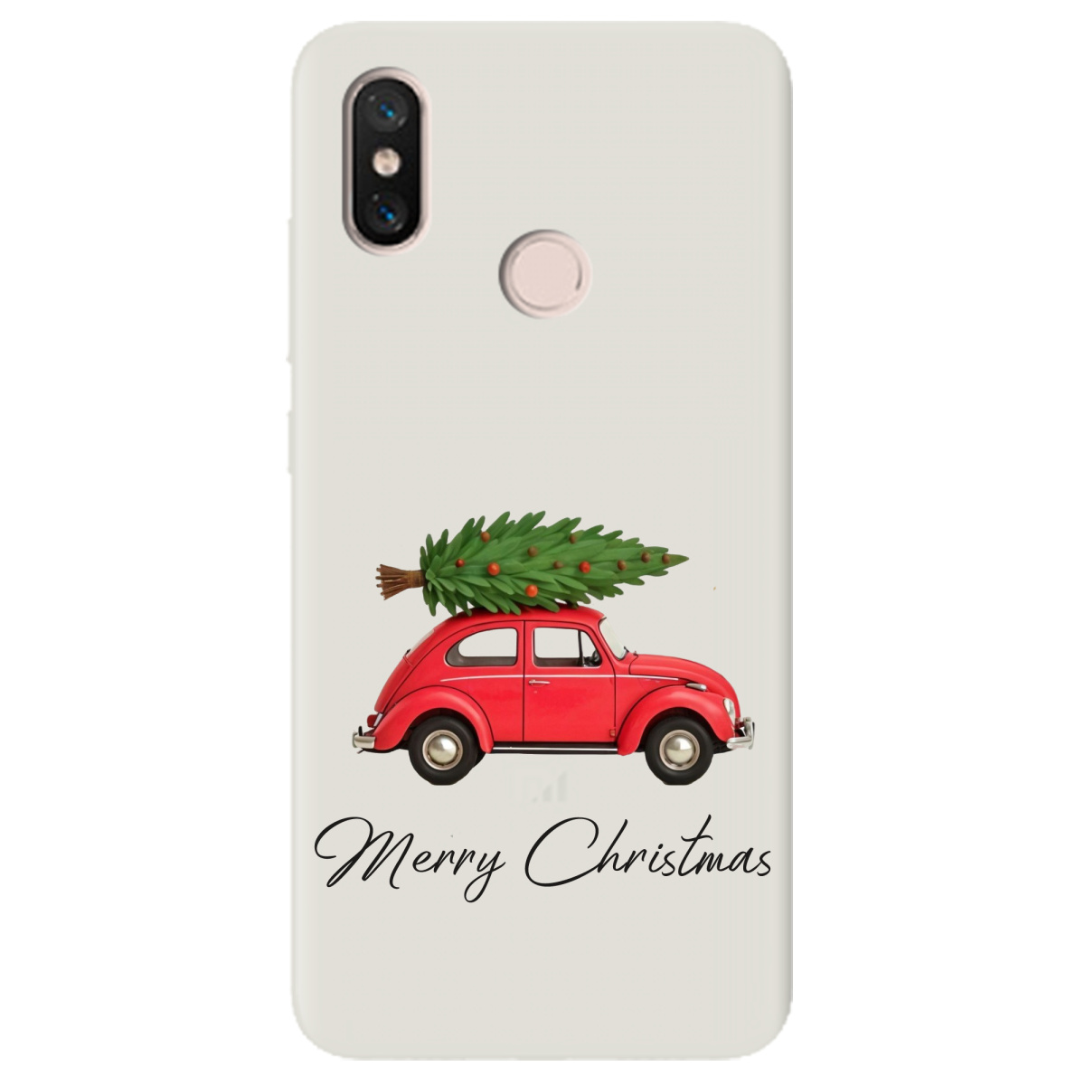 Чохол для Xiaomi Mi 8 напівпрозорий матовий soft touch Christmas on Wheels - фото 1 - Чохли для телефонів