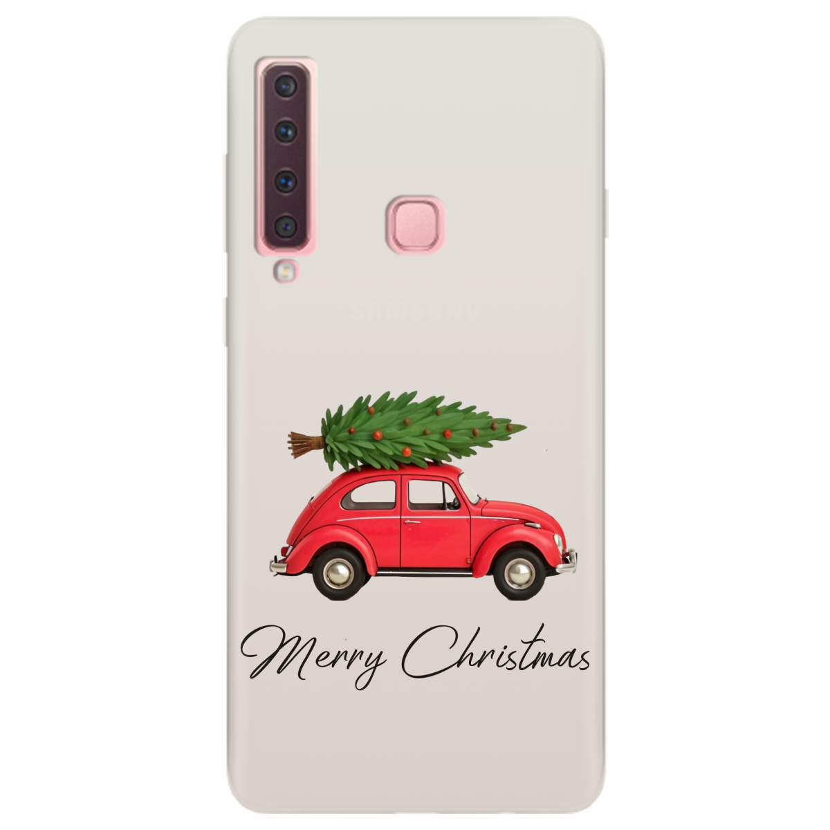 Чохол для Samsung Galaxy A9 2018 напівпрозорий матовий soft touch Christmas on Wheels - фото 1 Чохол для Samsung Galaxy A9 2018 напівпрозорий матовий soft touch Christmas on Wheels - фото 1 - Чохли для телефонів