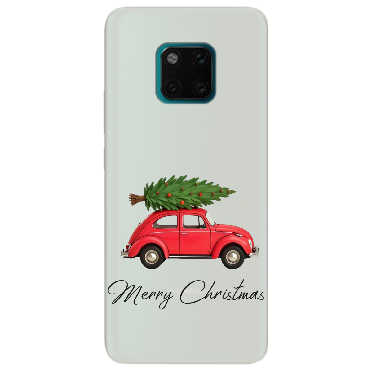 Чехол для Huawei Mate 20 Pro полупрозрачный матовый soft touch Christmas on Wheels - фото 1 Чехол для Huawei Mate 20 Pro полупрозрачный матовый soft touch Christmas on Wheels - фото 1 - Чехлы для телефонов