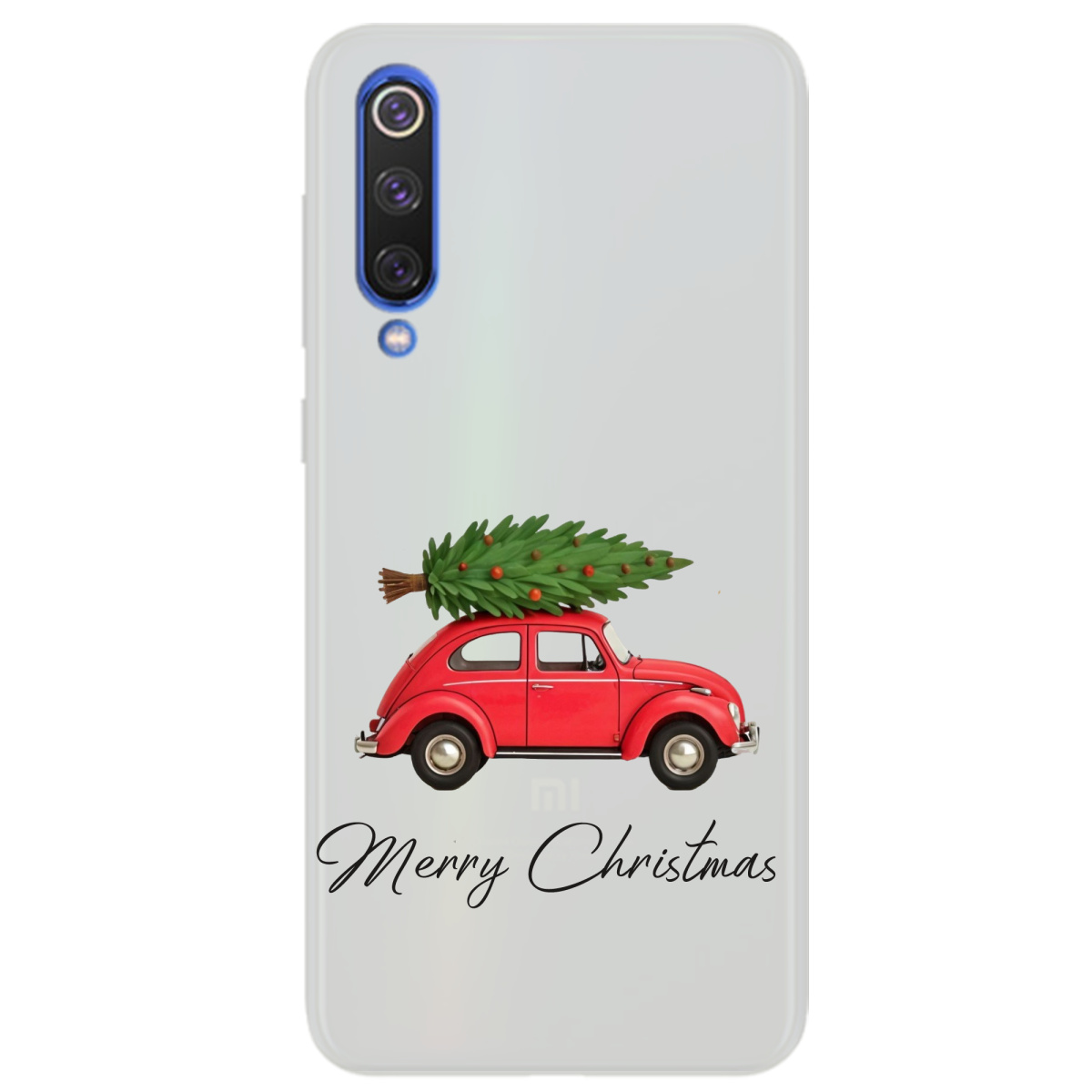 Чохол для Xiaomi Mi 9 напівпрозорий матовий soft touch Christmas on Wheels - фото 1 - Чохли для телефонів