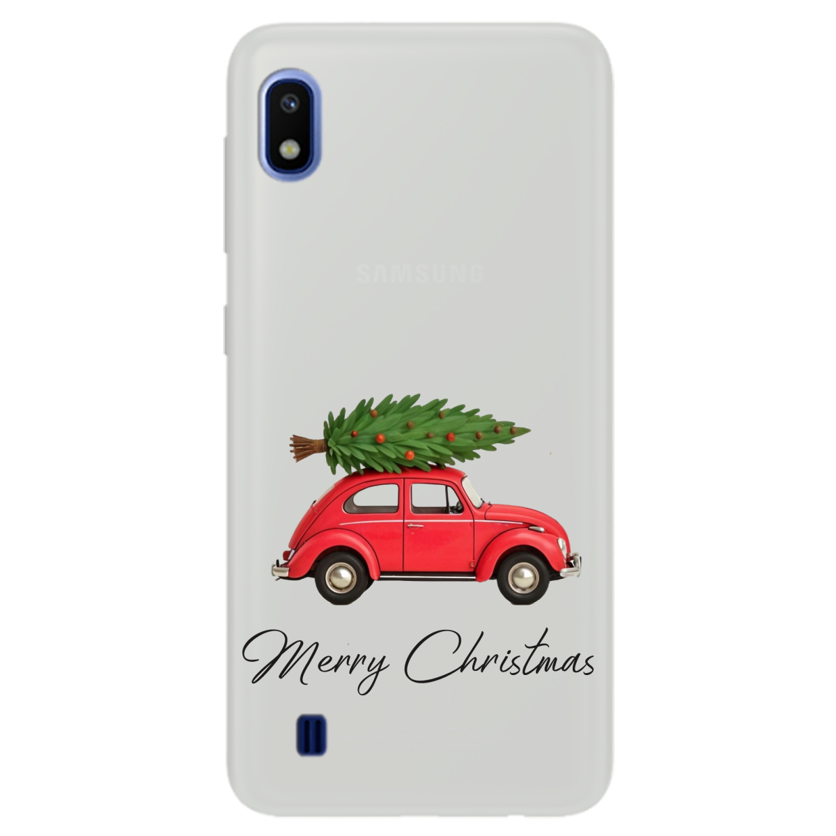 Чехол для Samsung Galaxy A10 полупрозрачный матовый soft touch Christmas on Wheels - фото 1 Чехол для Samsung Galaxy A10 полупрозрачный матовый soft touch Christmas on Wheels - фото 1 - Чехлы для телефонов