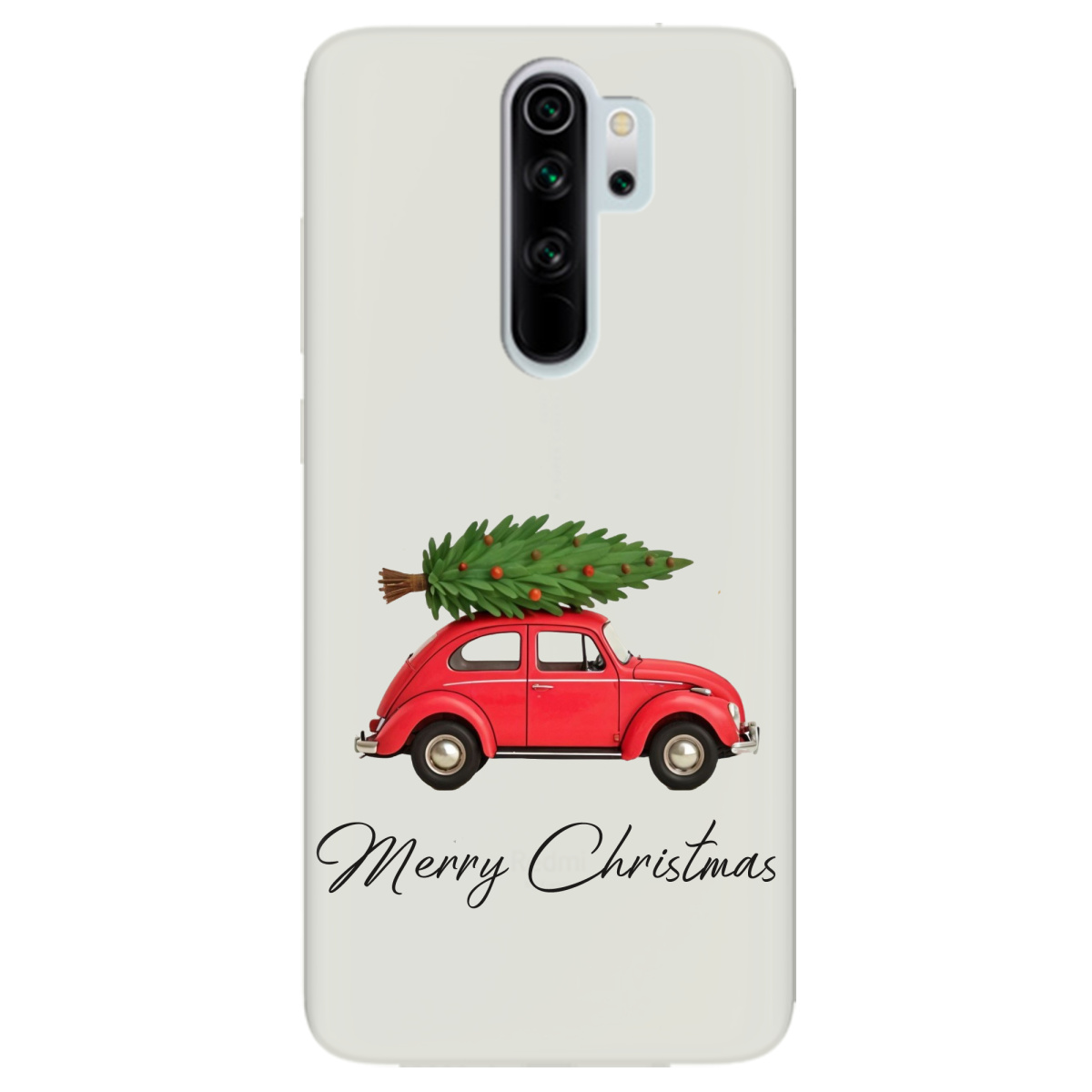 Чехол для Xiaomi Redmi Note 8 Pro полупрозрачный матовый soft touch Christmas on Wheels - фото 1 - Чехлы для телефонов
