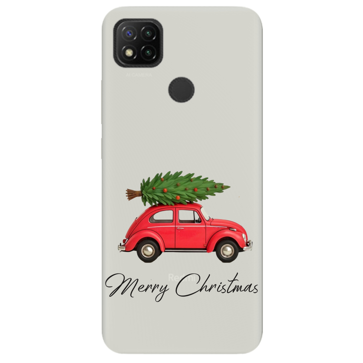 Чохол для Xiaomi Redmi 9C напівпрозорий матовий soft touch Christmas on Wheels - фото 1 - Чохли для телефонів