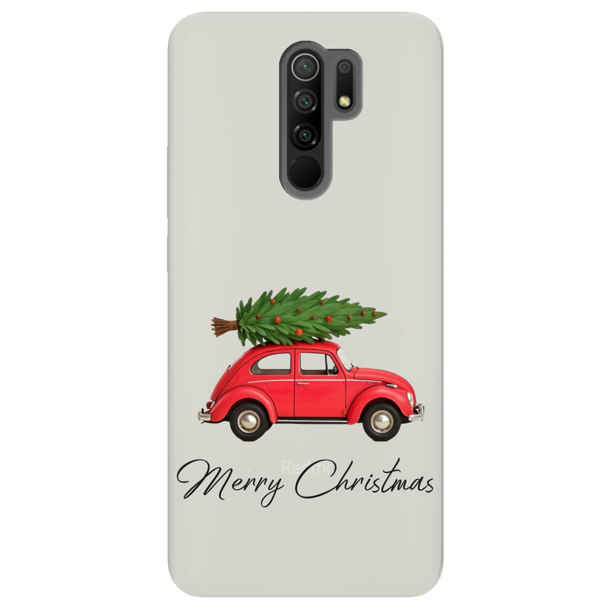 Чохол для Xiaomi Redmi 9 напівпрозорий матовий soft touch Christmas on Wheels - фото 1 - Чохли для телефонів