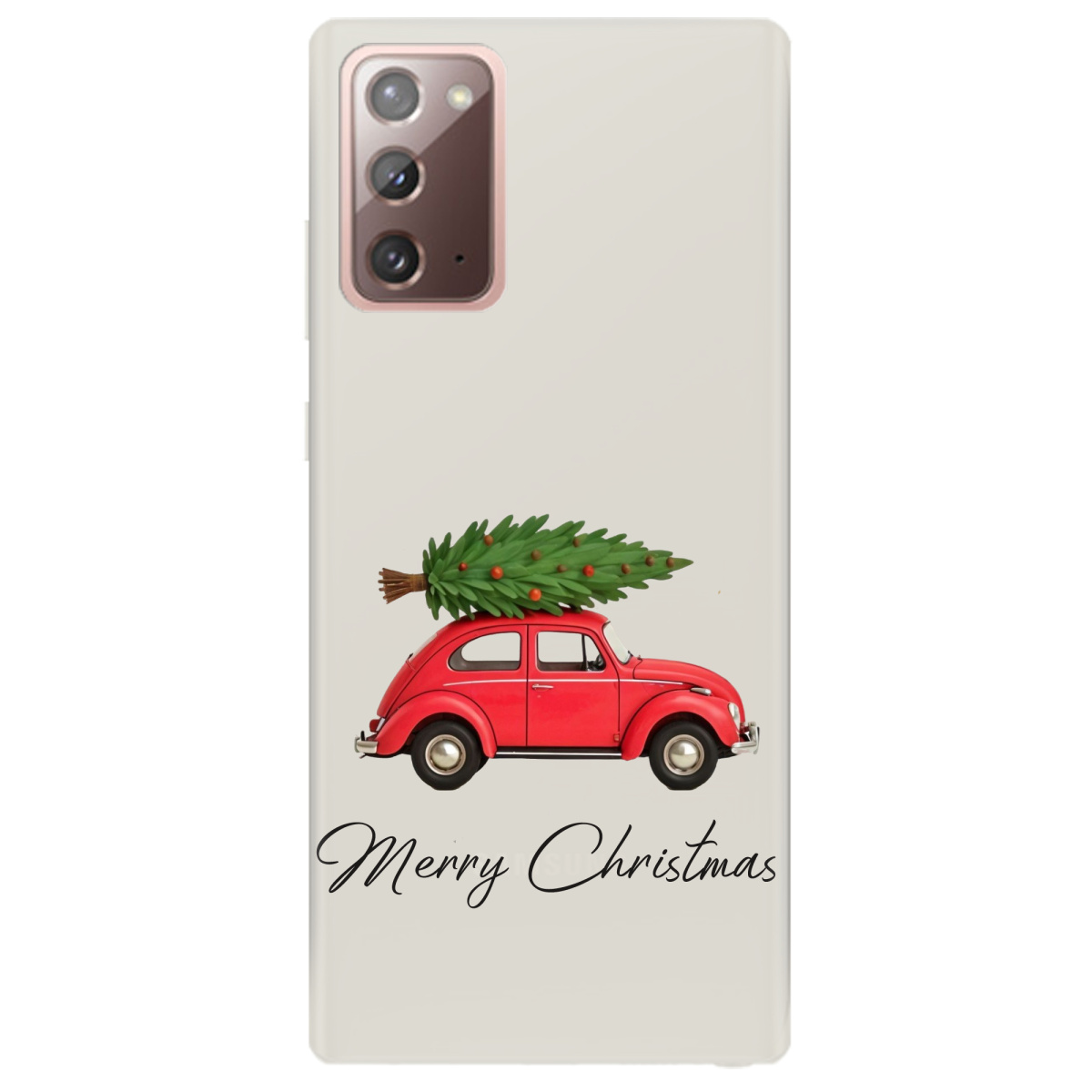 Чехол для Samsung Galaxy Note 20 полупрозрачный матовый soft touch Christmas on Wheels - фото 1 - Чехлы для телефонов